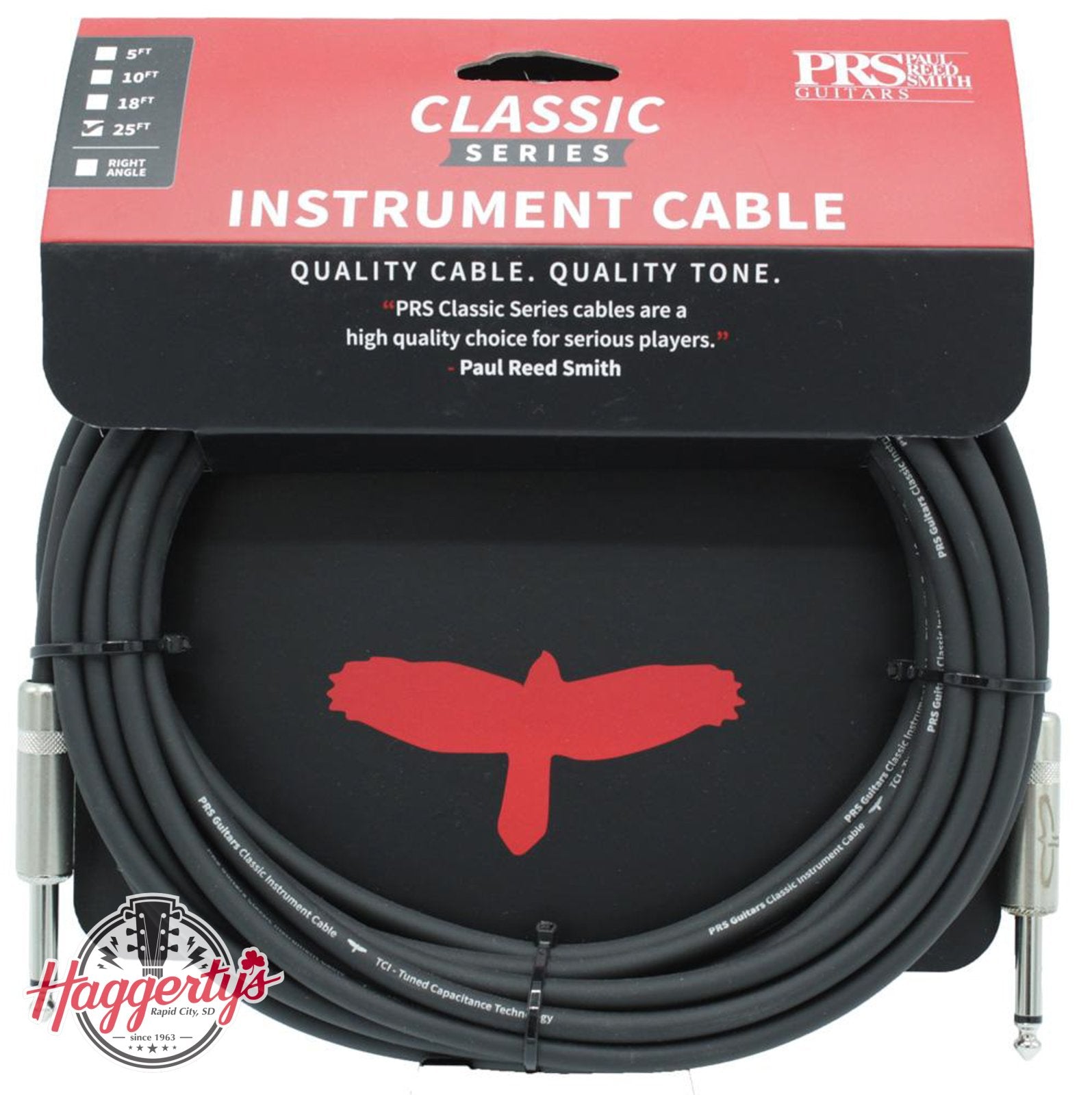 PRS 25ft Classic Instrument Cable Straight/Straight