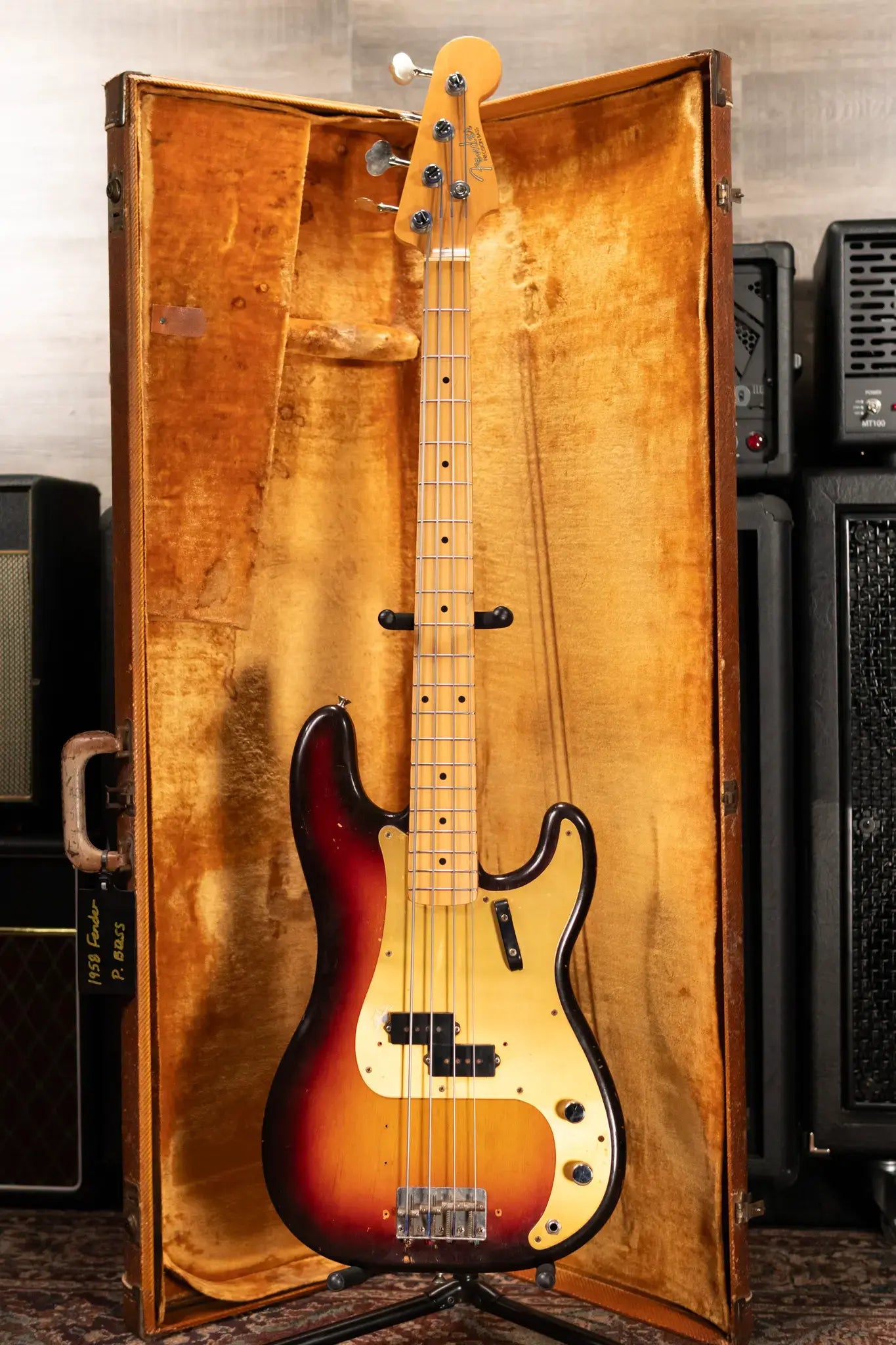 Fender Vintage 1958 Precision Bass - 3 Tone Sunburst with Original Hardshell Case - Used