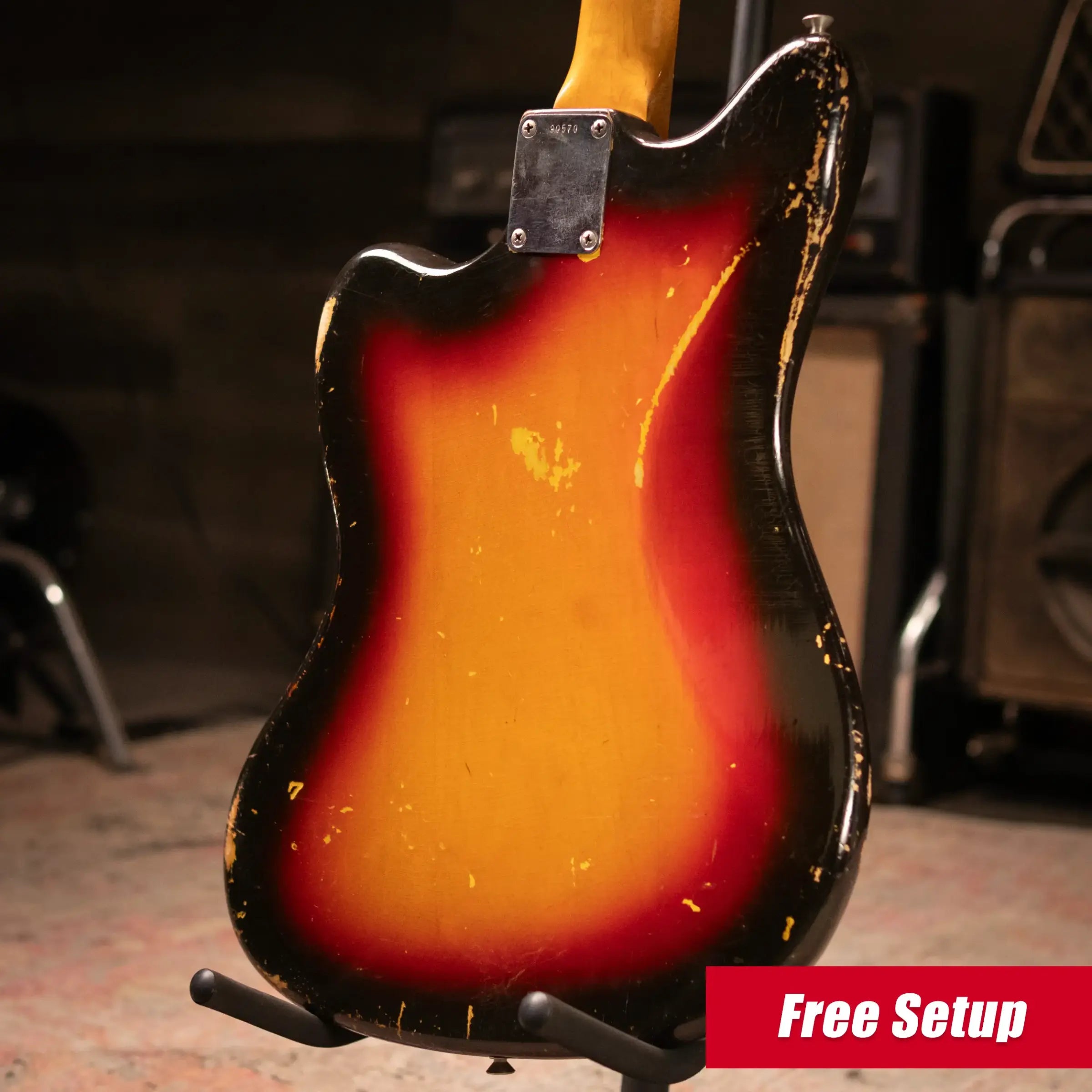 Fender Vintage 1962 Jazzmaster Electric Guitar - 3-Tone Sunburst with Hardshell Case - Used