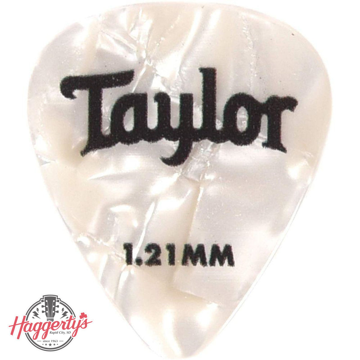 Taylor Celluloid 351 Guitar Picks White Pearl 12-Pack 1.21mm