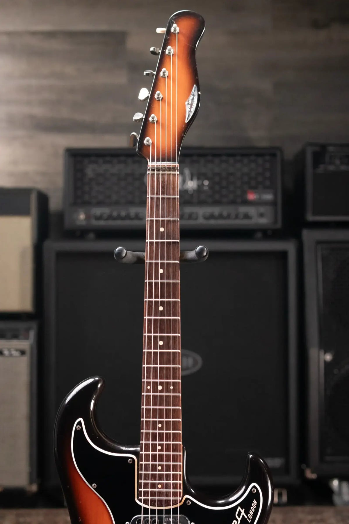 Ampeg Burns Split Sound Electric Guitar Sunburst with Ampeg Tolex Case - Used