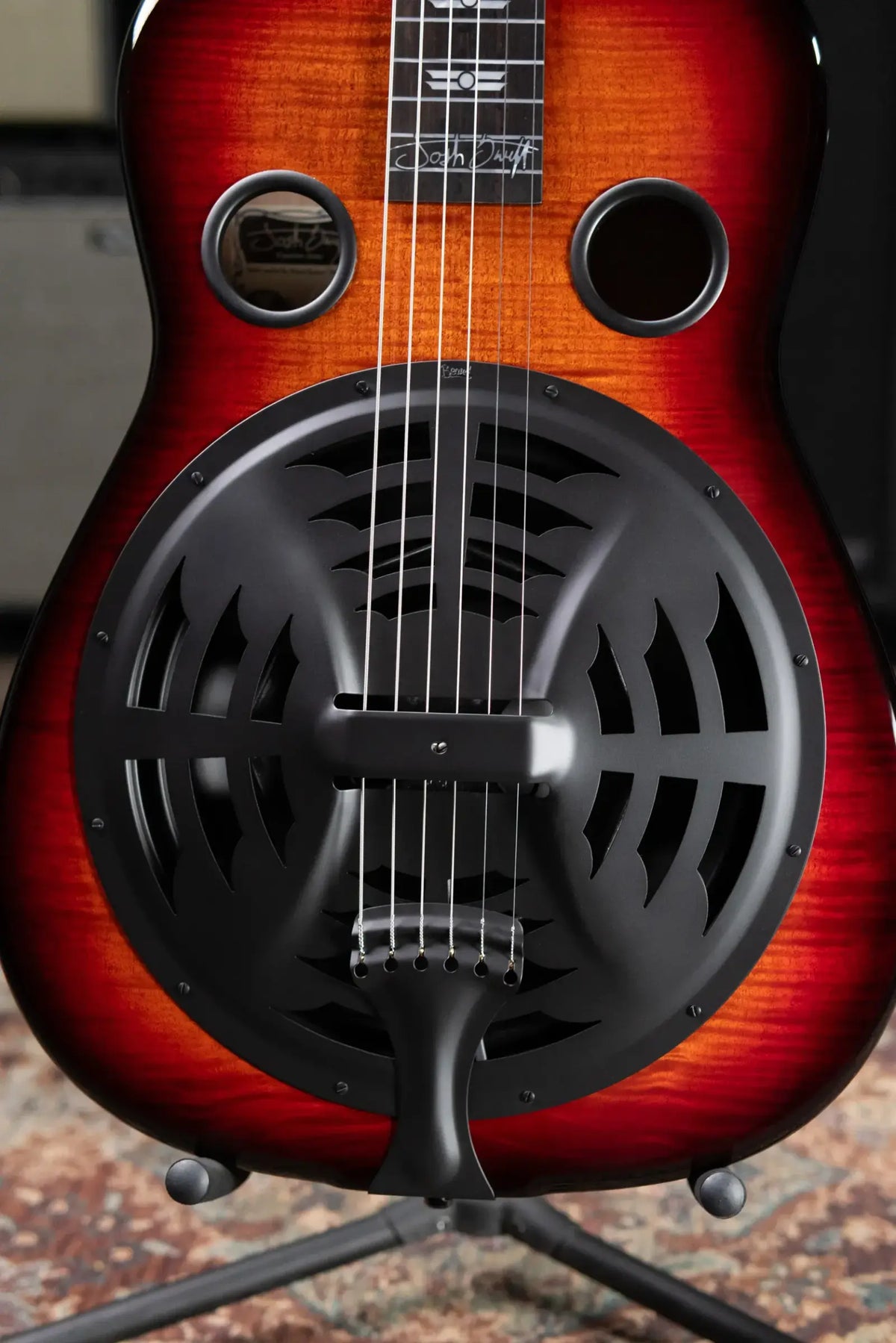 Beard Custom Josh Swift Signature Acoustic/Electric Resonator - Phoenix Tri-Color Sunburst with Hardshell Case