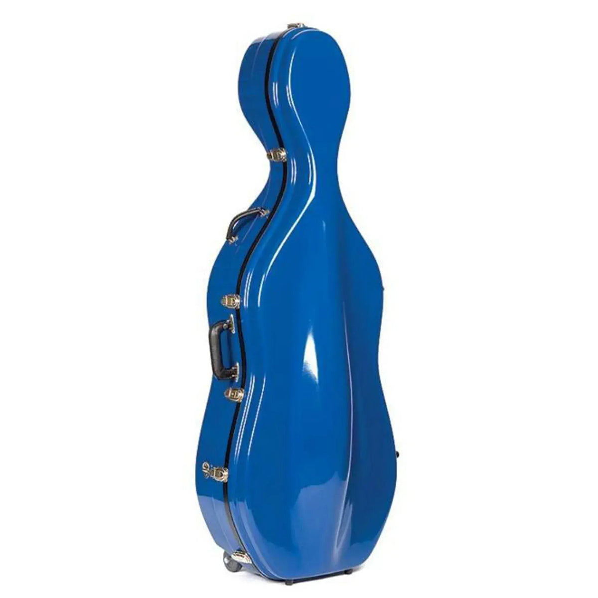 Bobelock Fiberglass Suspension Cello Case With Wheels - 4/4 - Blue/Gray