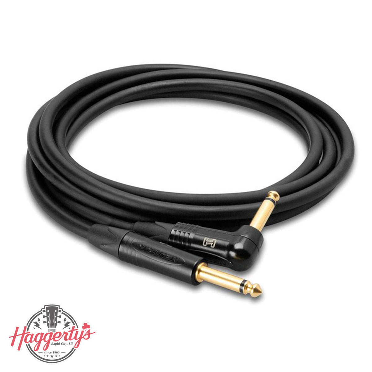 Hosa CGK-025R Edge Guitar Cable Neutrik Straight to Right-angle 25 ft
