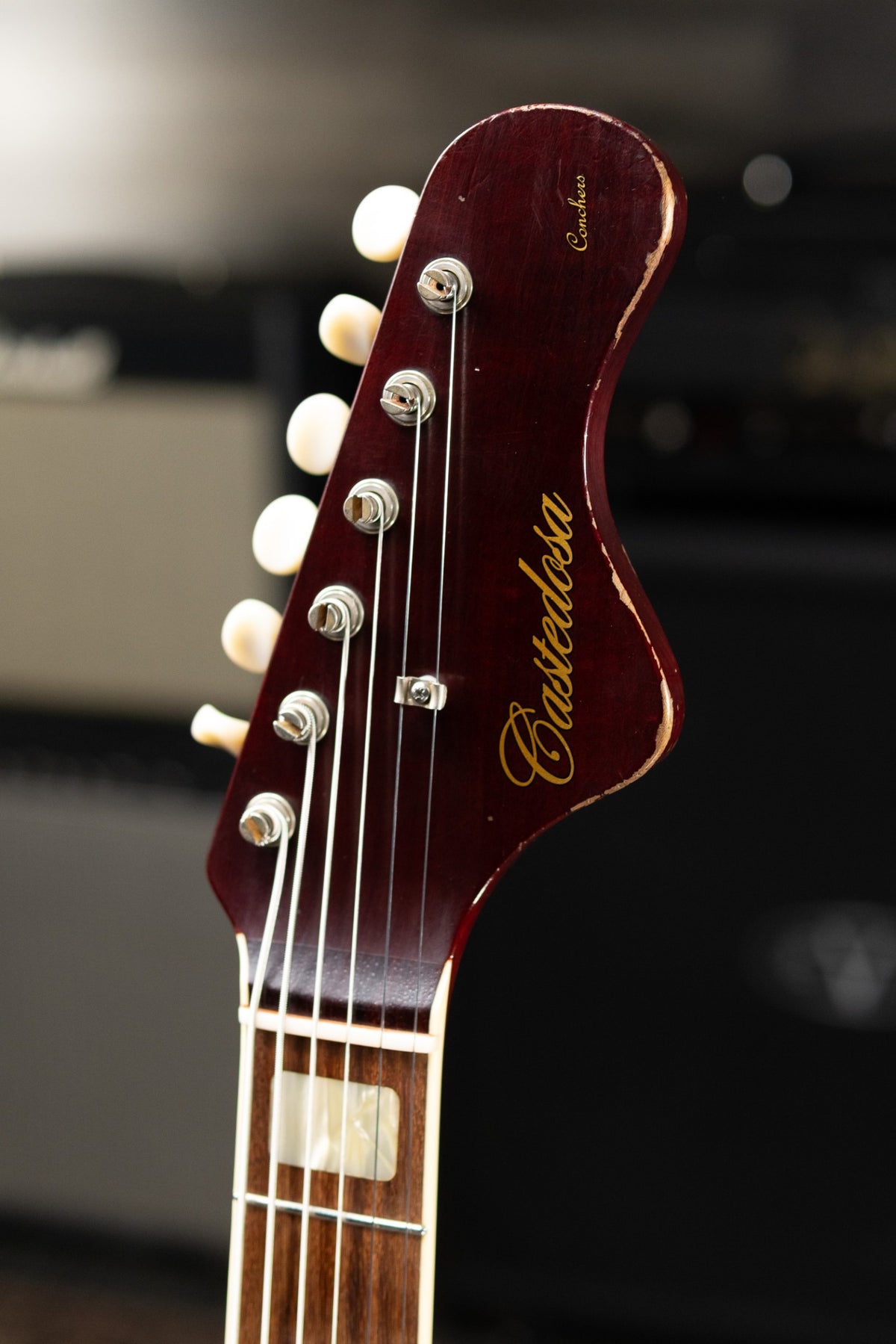 Castedosa #37 Conchers Baritone with La Raza Octave Fuzz Circuit - Aged Cadillac Green Metallic with Hardshell Case - Used