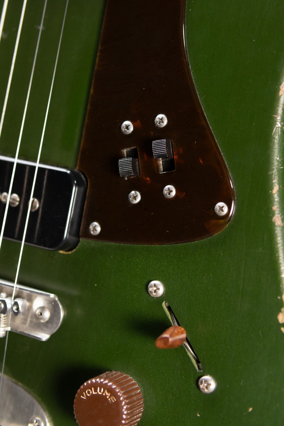 Castedosa #37 Conchers Baritone with La Raza Octave Fuzz Circuit - Aged Cadillac Green Metallic with Hardshell Case - Used