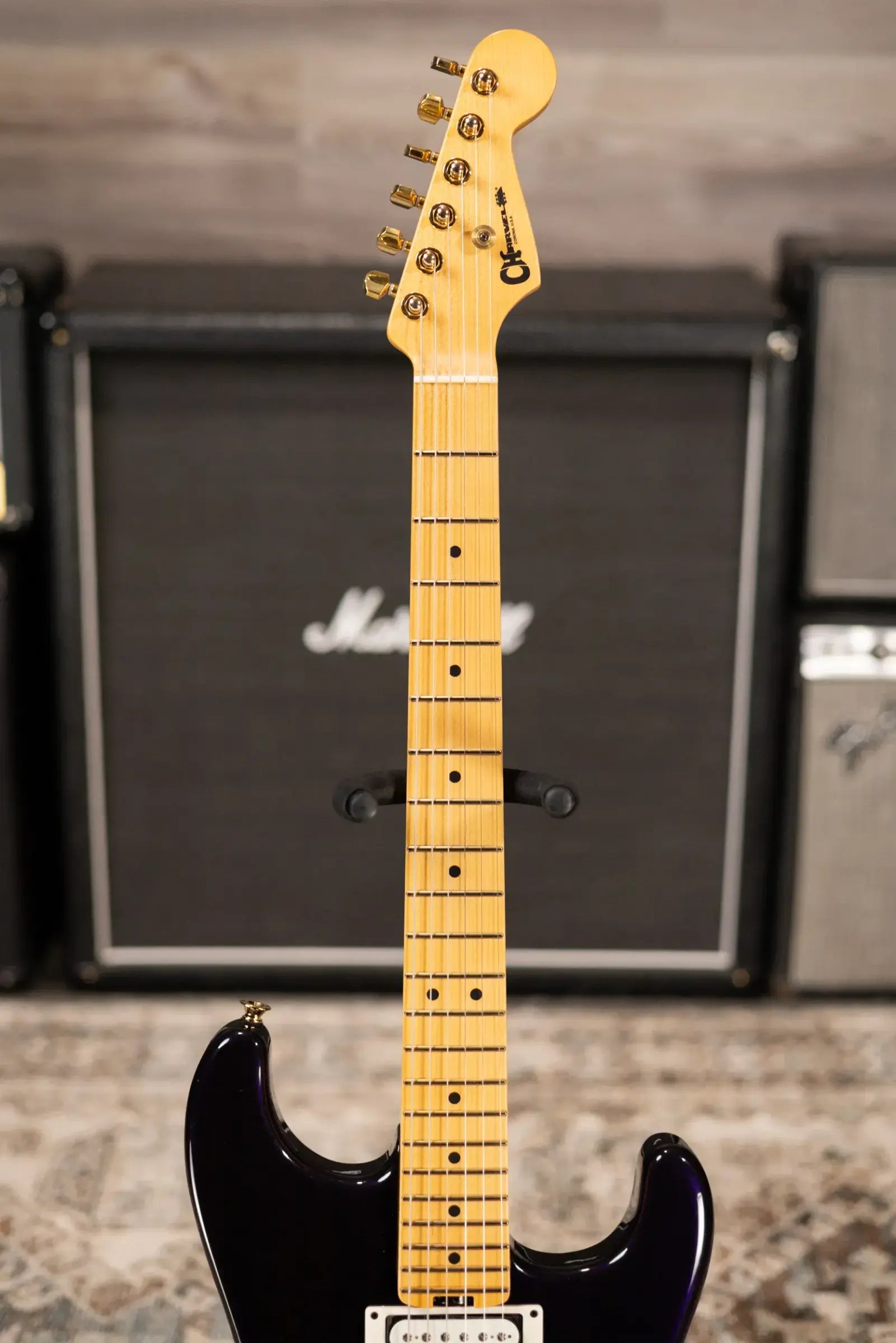 Charvel American Neo-Classic San Dimas SD1 HH HT MPL Electric Guitar - Velvet Midnight with Hardshell Case