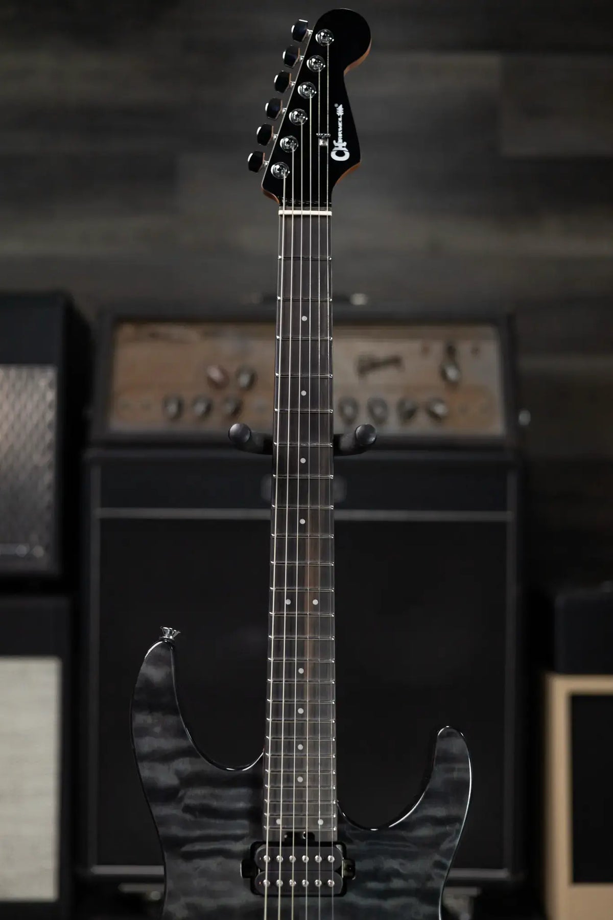 Charvel Pro-Mod Plus Dinky DK24 HH 2PT E QM Electric Guitar - Midnight Ocean with Gig Bag - Demo
