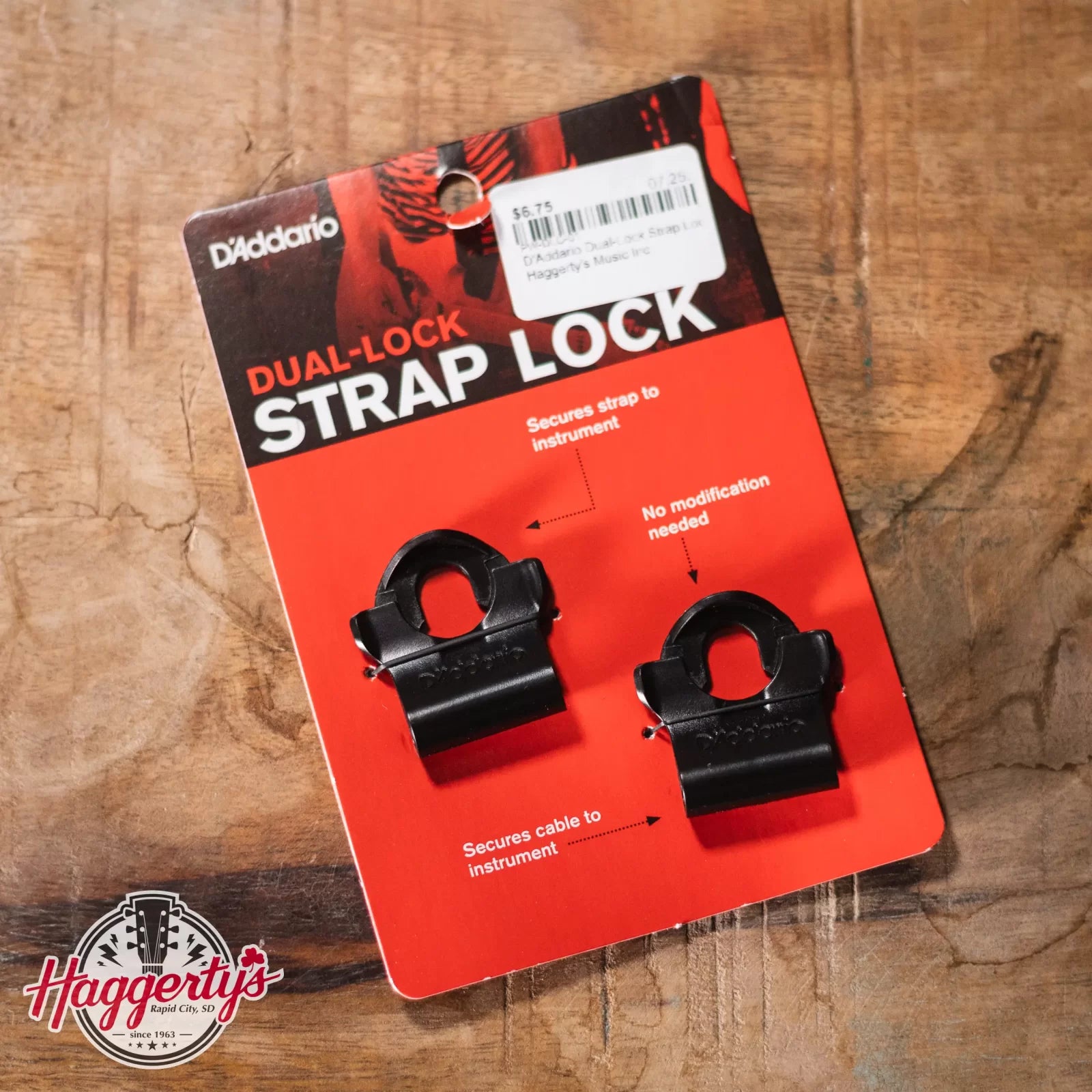 DAddario Dual Lock Strap Lock haggertys 1