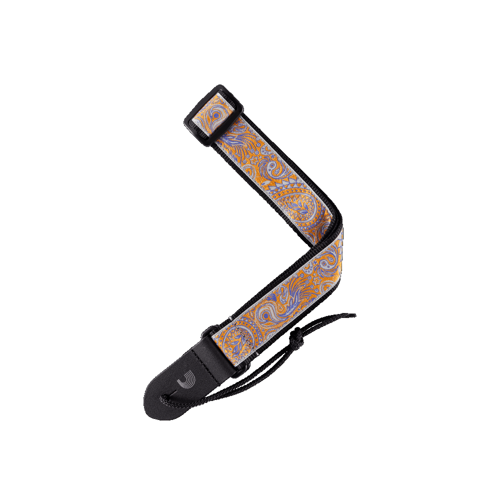 DAddario Jacquard Ukulele Straps Paisley PinkGreen