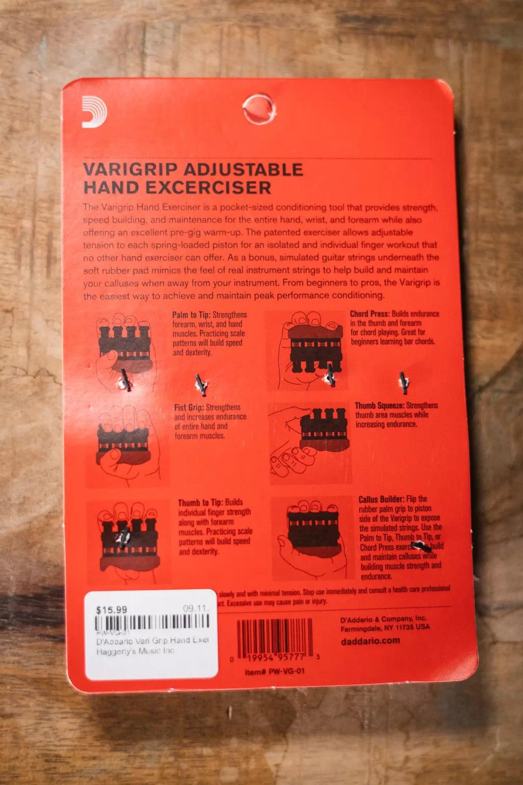 D'Addario Vari Grip Hand Exerciser