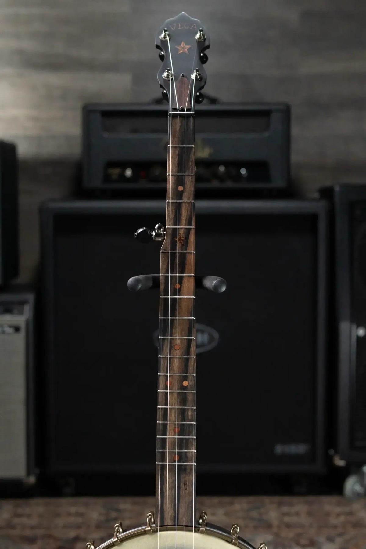 Deering Vega Vintage Star 5-String Banjo with Kavanjo Pickup and Hardshell Case
