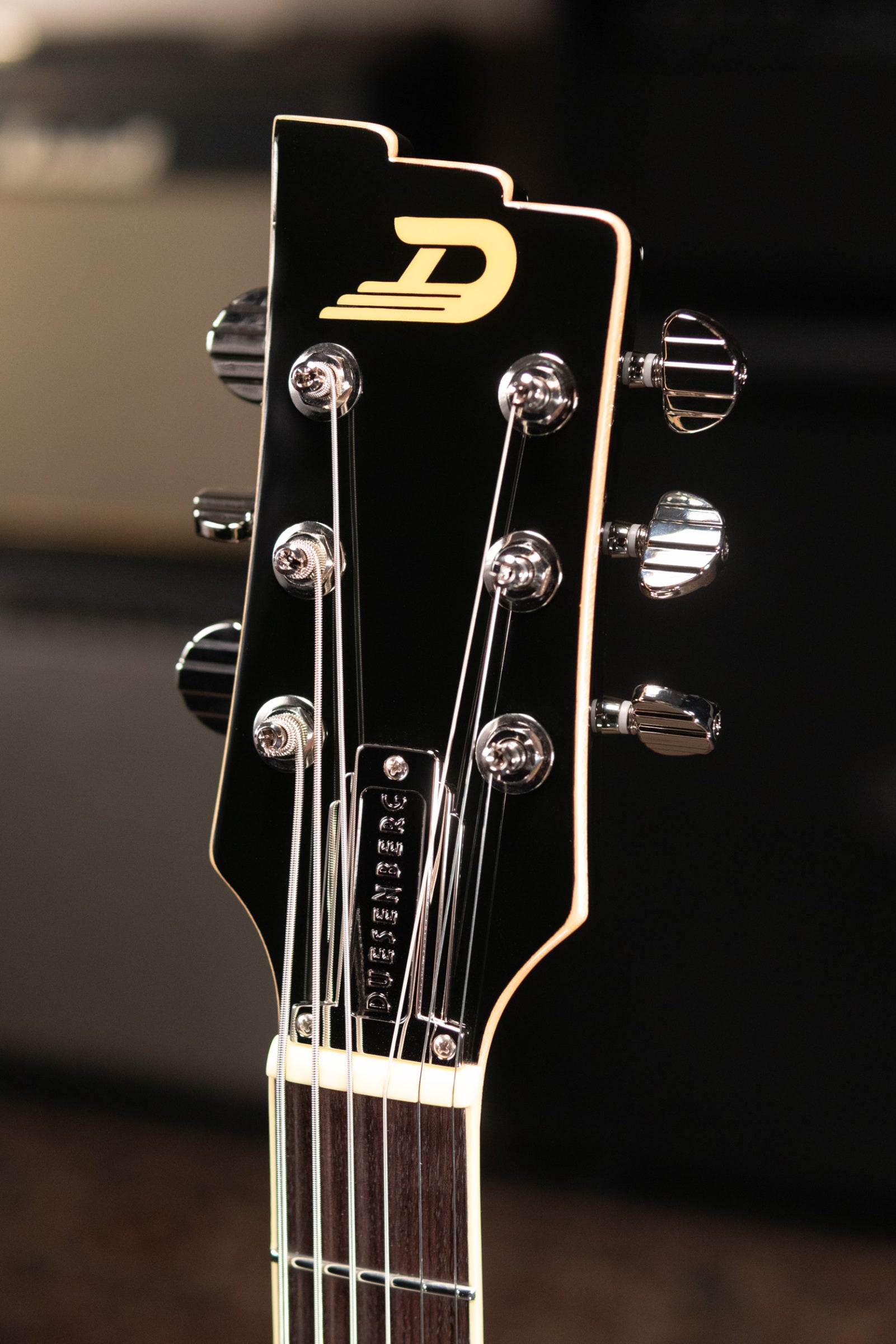 Duesenberg Paloma Baritone Electric Guitar - Black Sparkle with Gig Bag