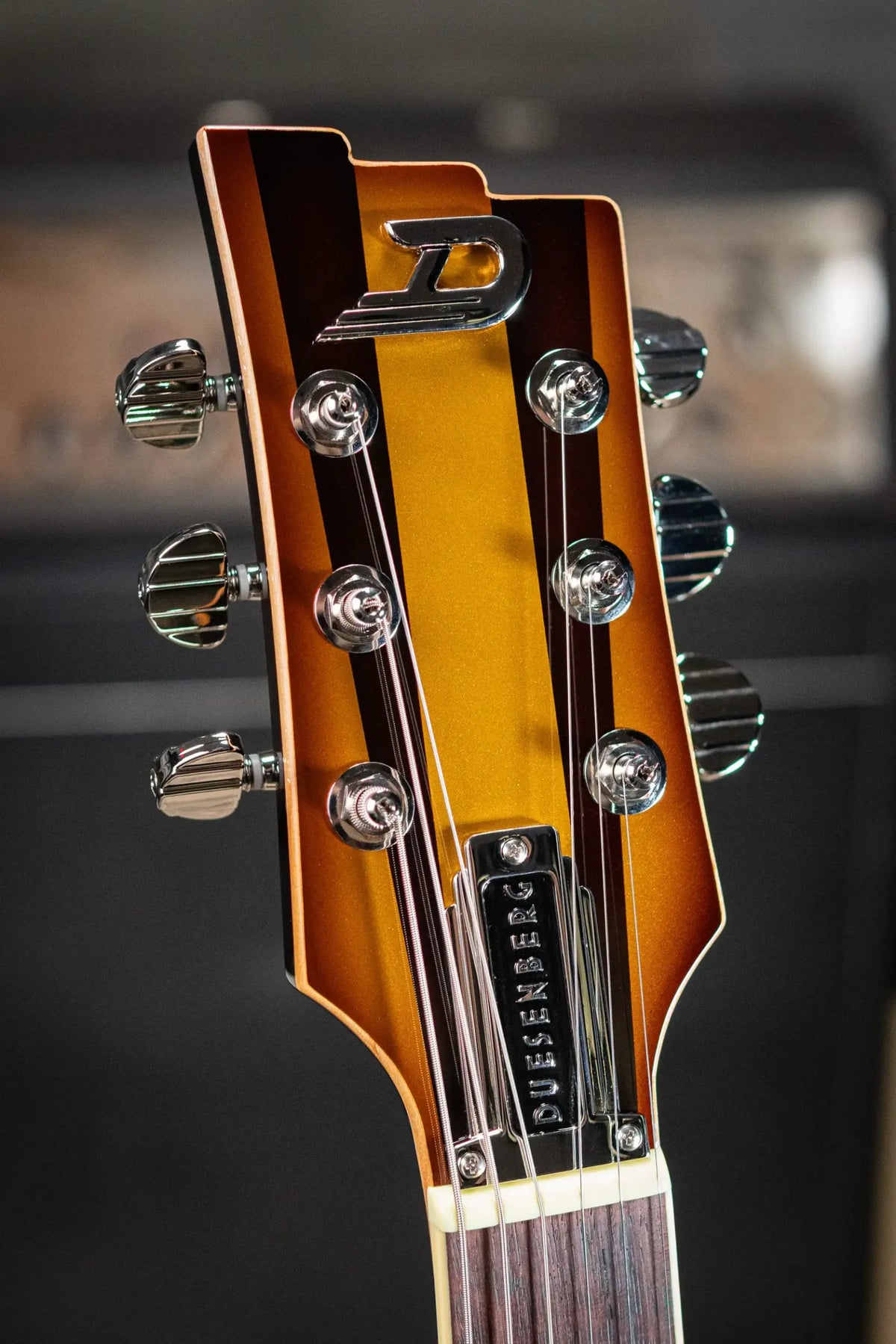 Duesenberg Starplayer TV Semi-Hollow Electric Guitar - Gold Burst with Hardshell Case