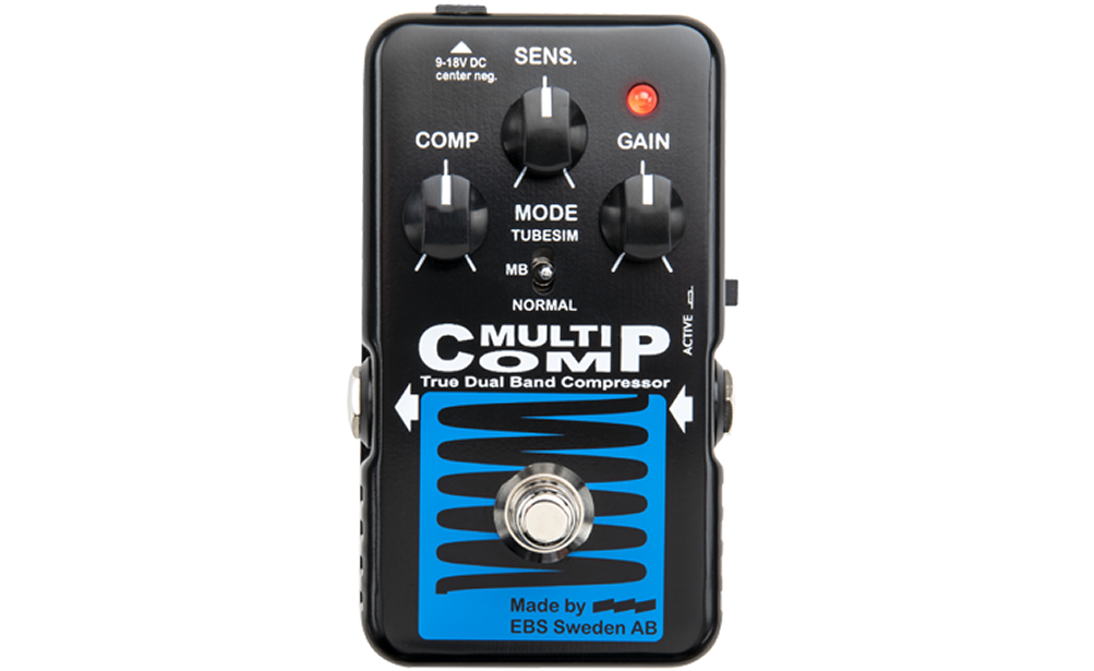 EBS EB-BL-MC MultiComp Blue Label Bass Effects Pedal True Dual Band Compressor