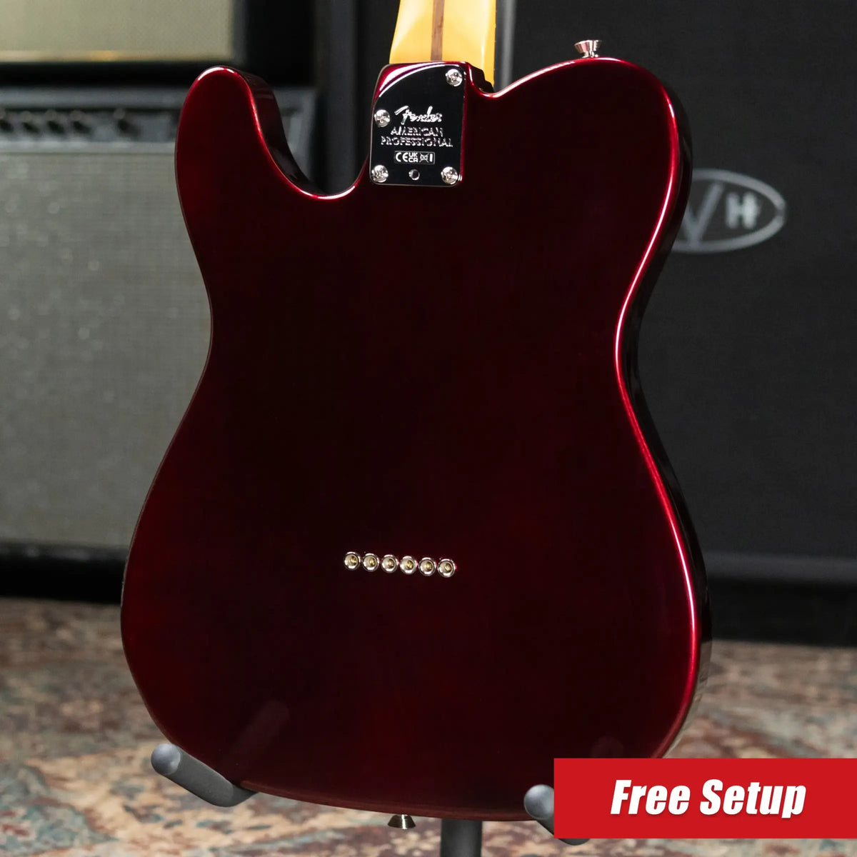 Fender American Professional Hotshot Telecaster Electric Guitar - Oxblood with Hardshell Case