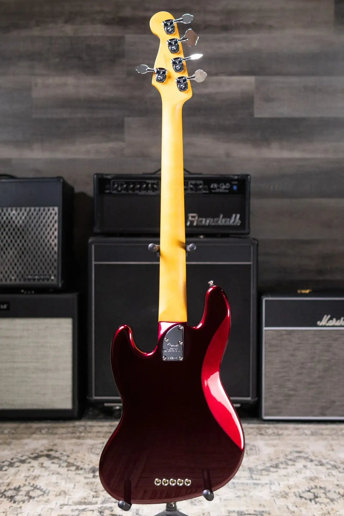 Fender American Professional Jazz Bass V - Oxblood with Hardshell Case