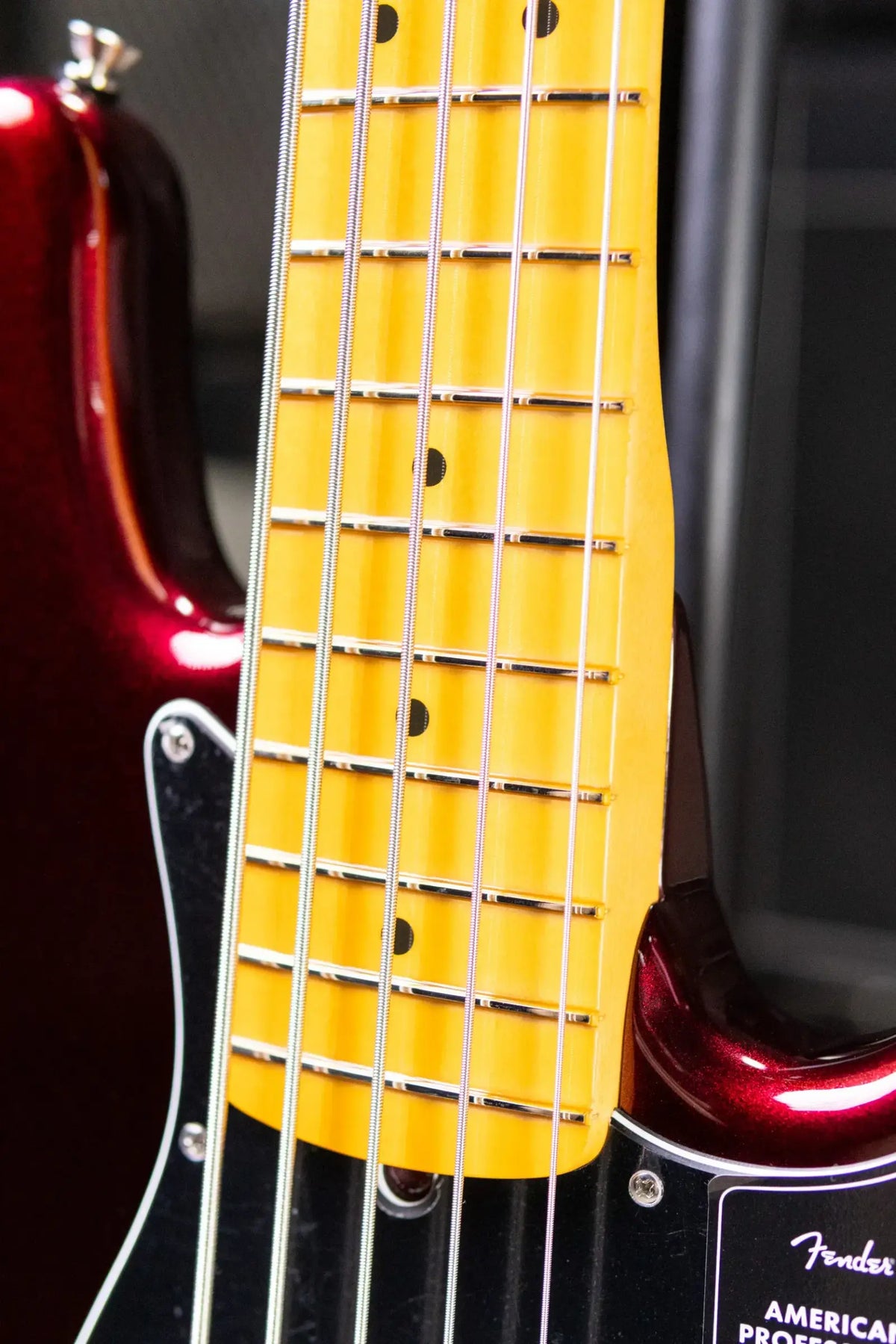 Fender American Professional Jazz Bass V - Oxblood with Hardshell Case