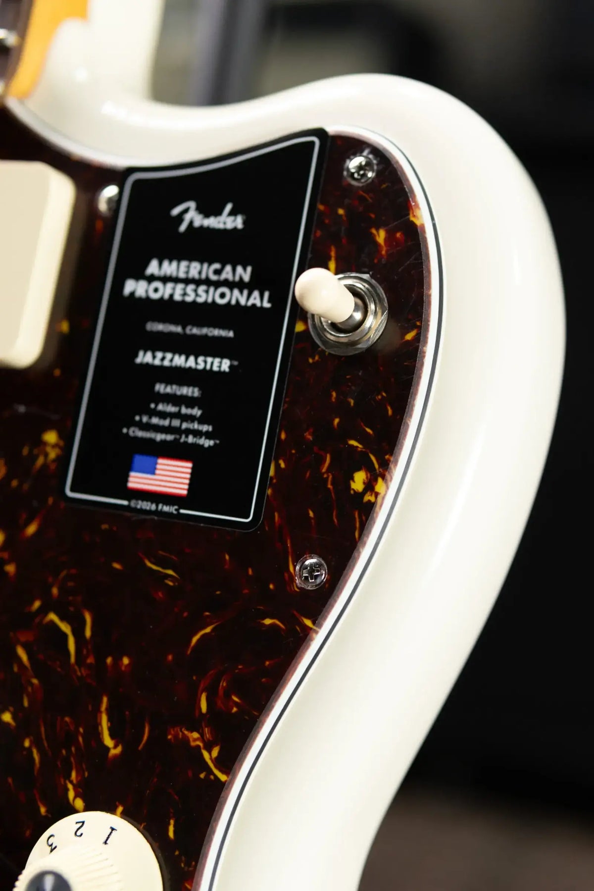 Fender American Professional Jazzmaster Electric Guitar - Olympic White with Hardshell Case
