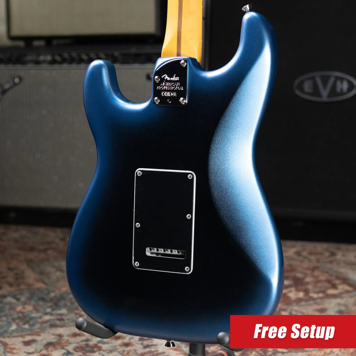 Fender American Professional Stratocaster HSS Electric Guitar - Dark Night with Hardshell Case