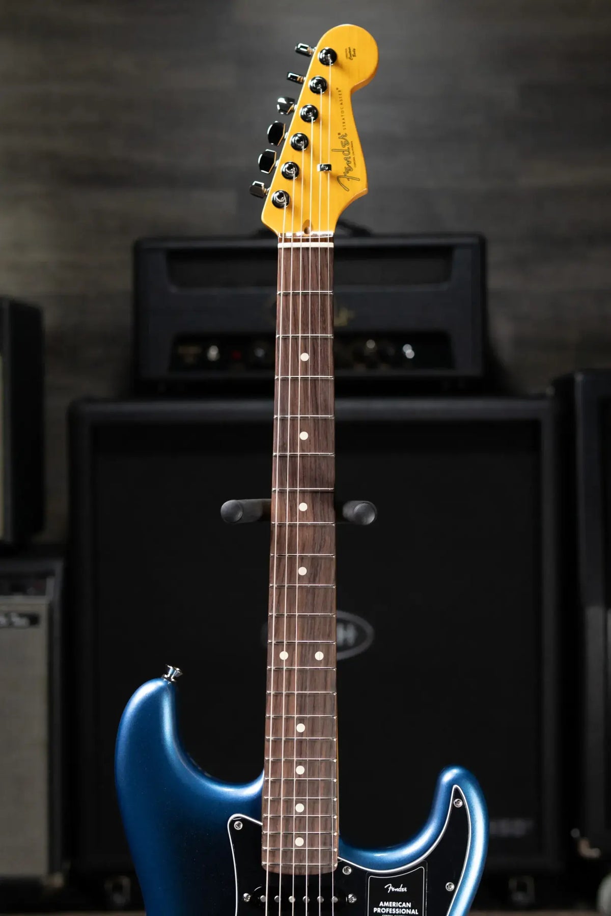 Fender American Professional Stratocaster HSS Electric Guitar - Dark Night with Hardshell Case
