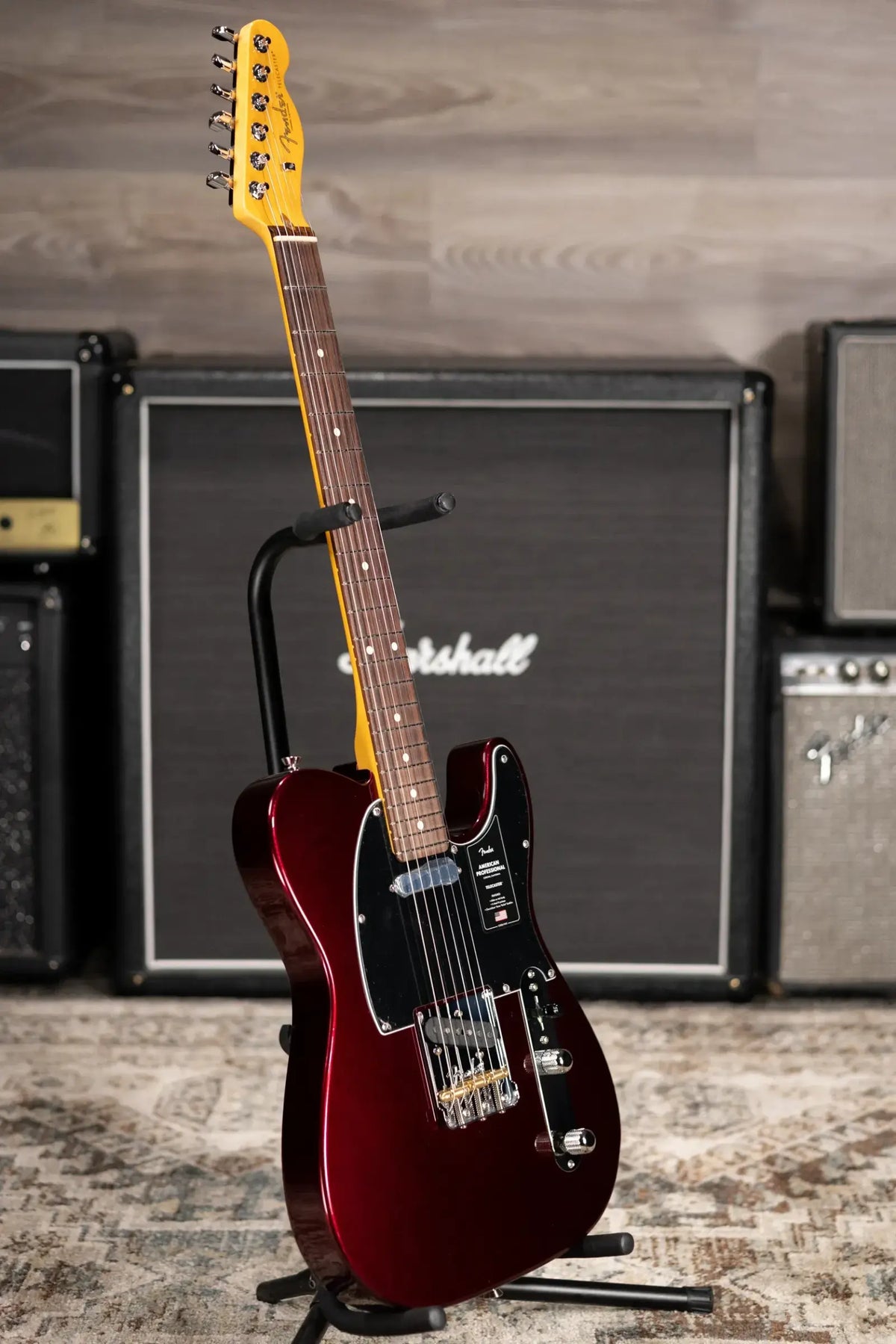 Fender American Professional Telecaster Electric Guitar - Oxblood with Hardshell Case