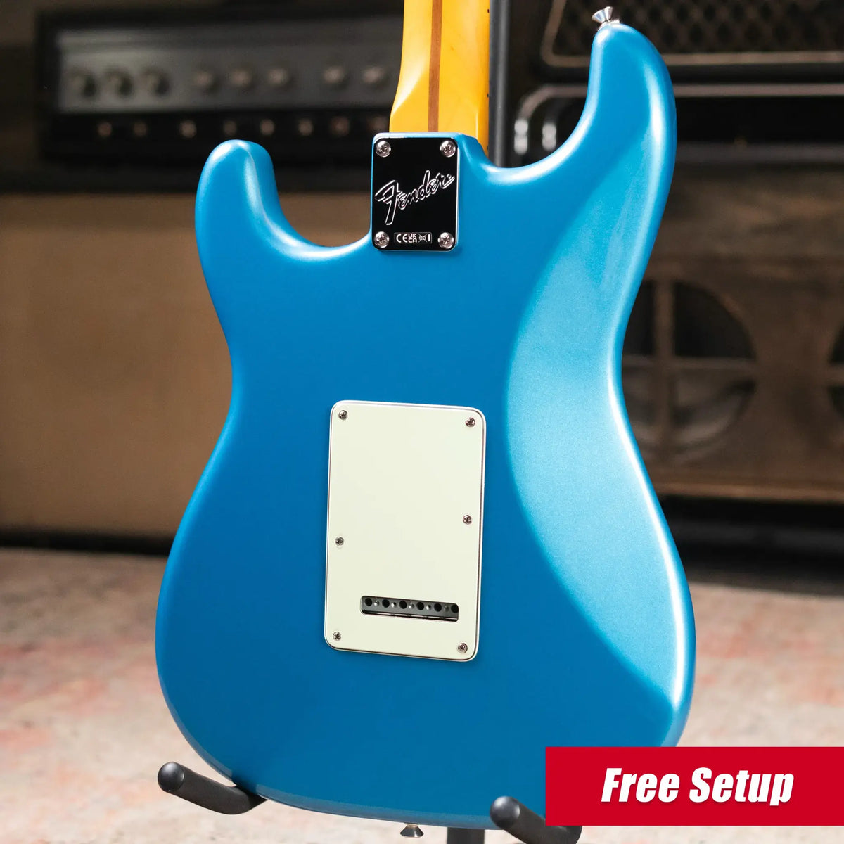 Fender American Professional Classic Stratocaster Electric Guitar - Faded Lake Placid Blue with Gig Bag - Demo