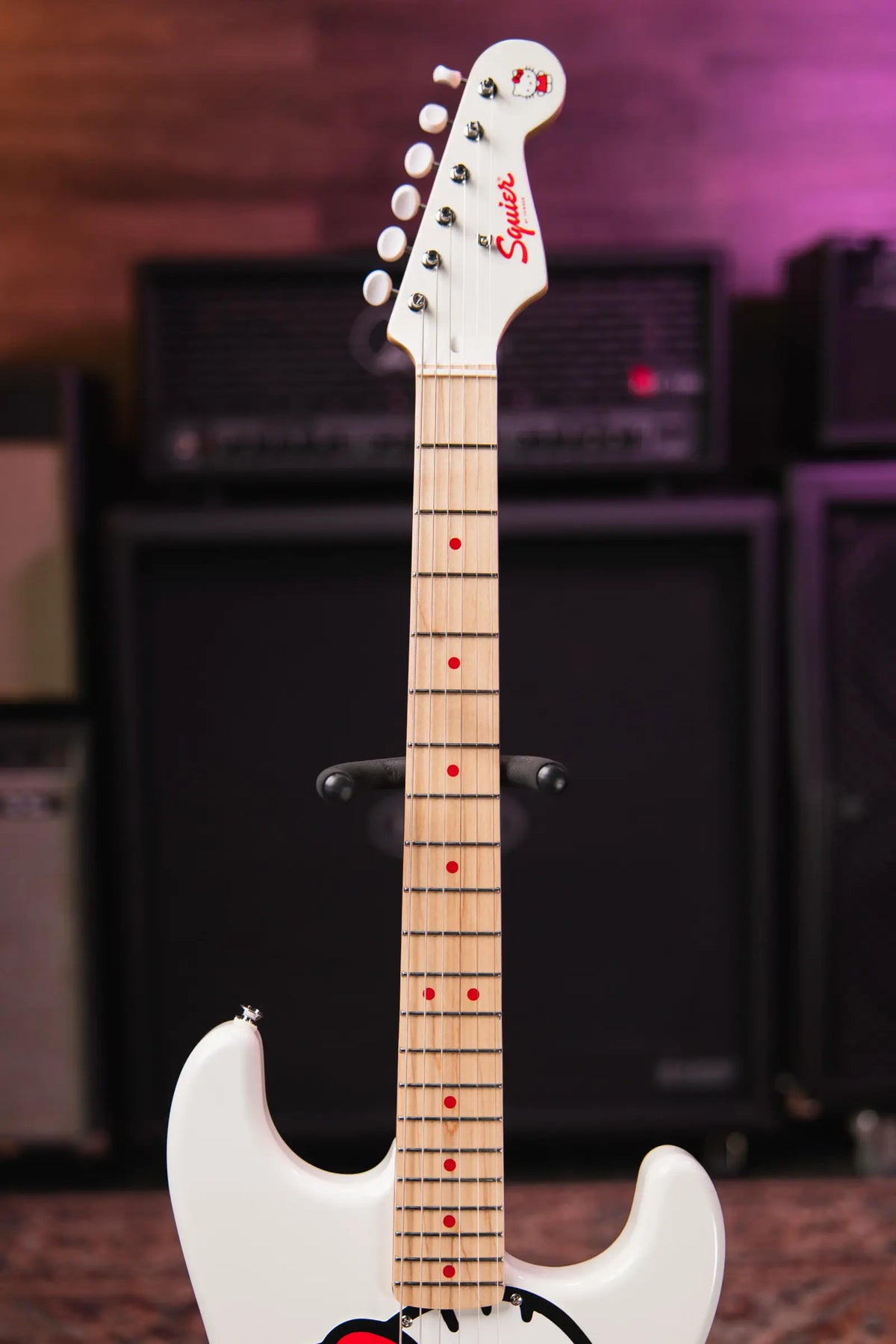 Squier Fender X Hello Kitty White Stratocaster with Gig Bag - Display Model