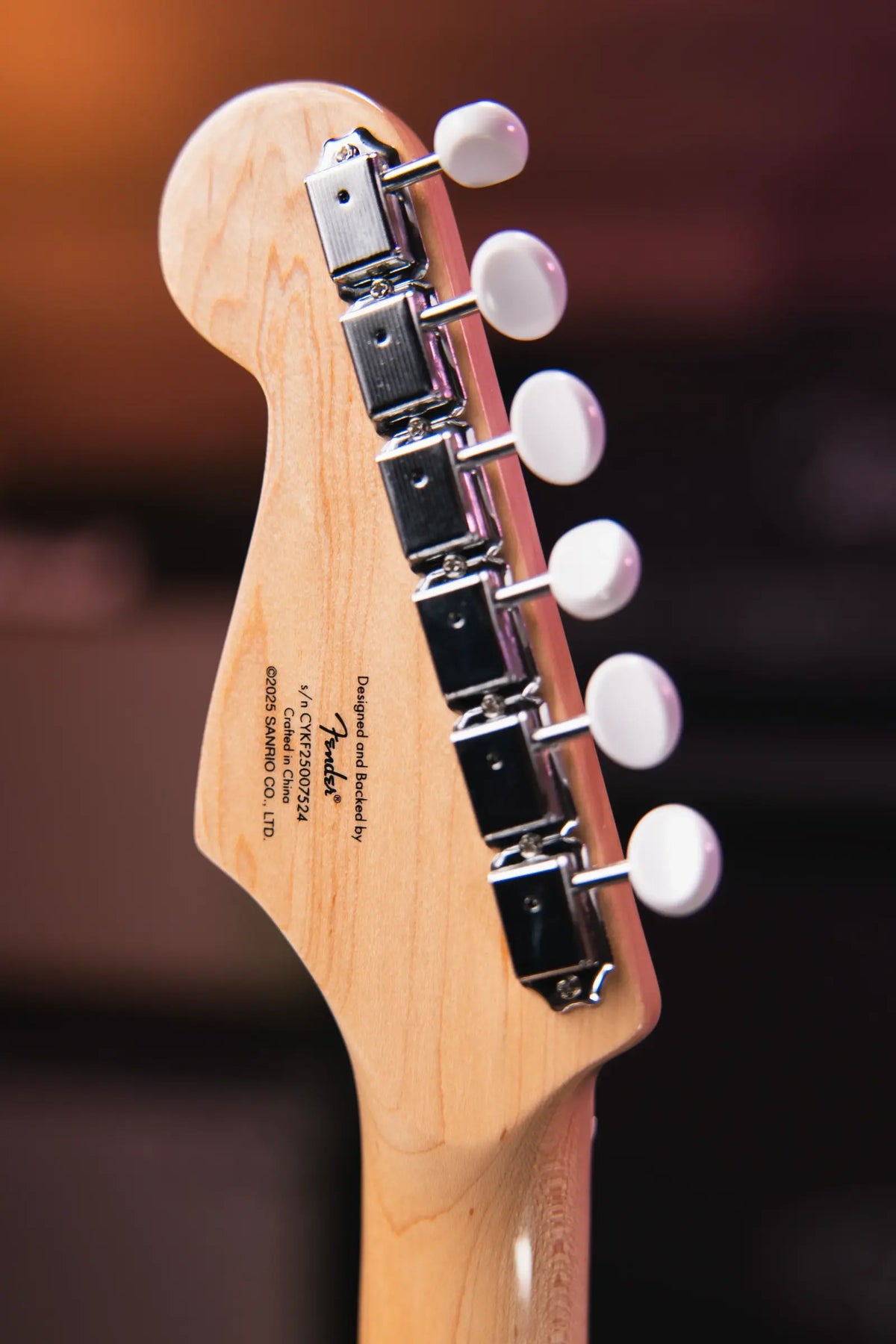 Squier Fender X Hello Kitty White Stratocaster with Gig Bag - Display Model