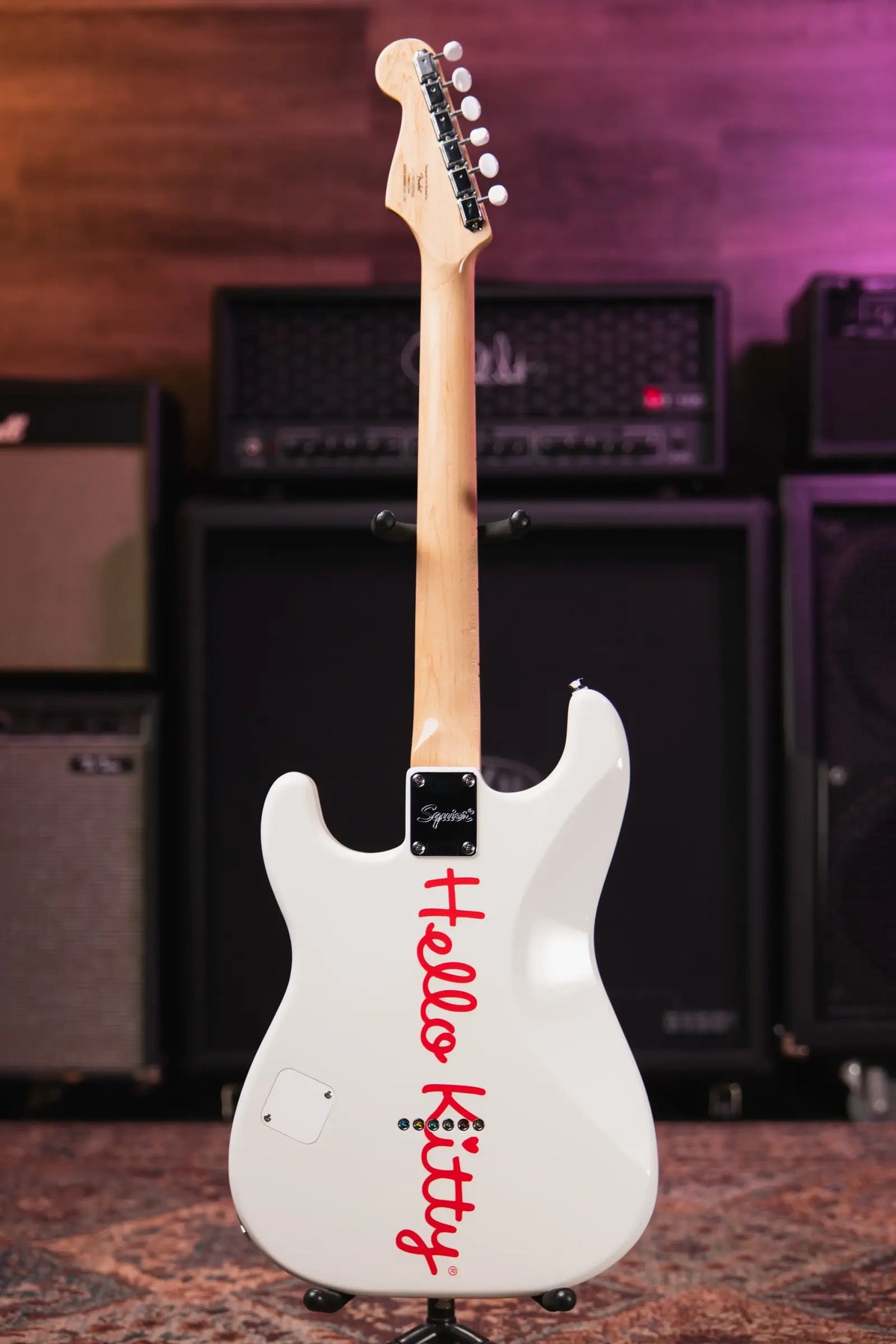 Squier Fender X Hello Kitty White Stratocaster with Gig Bag - Display Model
