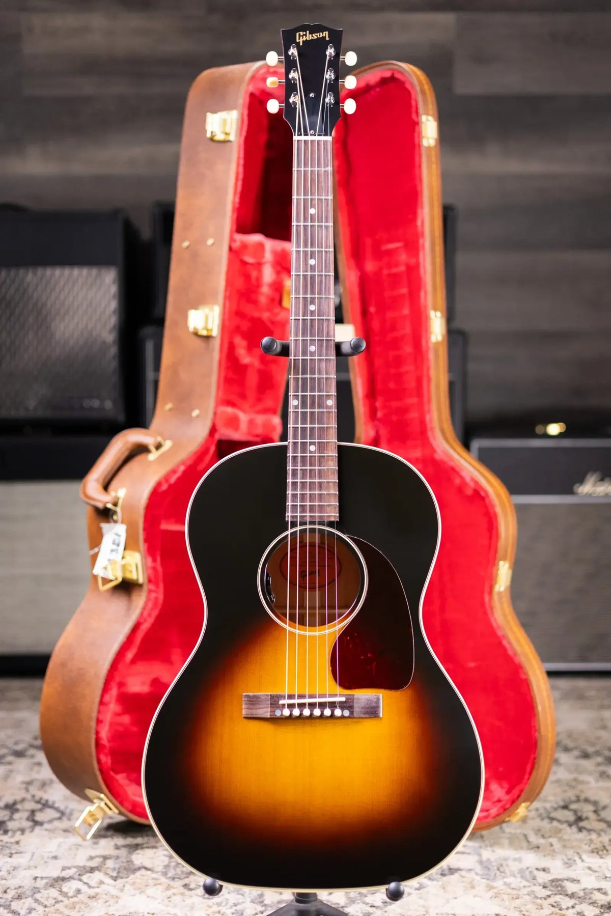Gibson LG-2 50s Original Acoustic/Electric Guitar - Vintage Sunburst with Hardshell Case