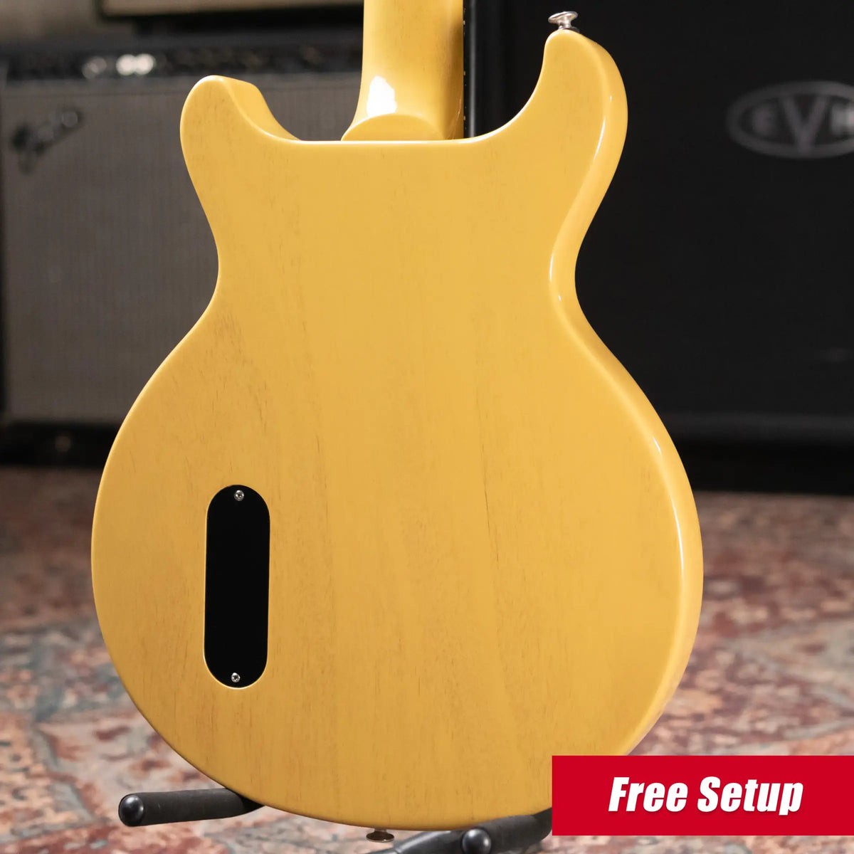 Gibson Les Paul Junior Double Cutaway Electric Guitar - TV Yellow with Hardshell Case - Demo