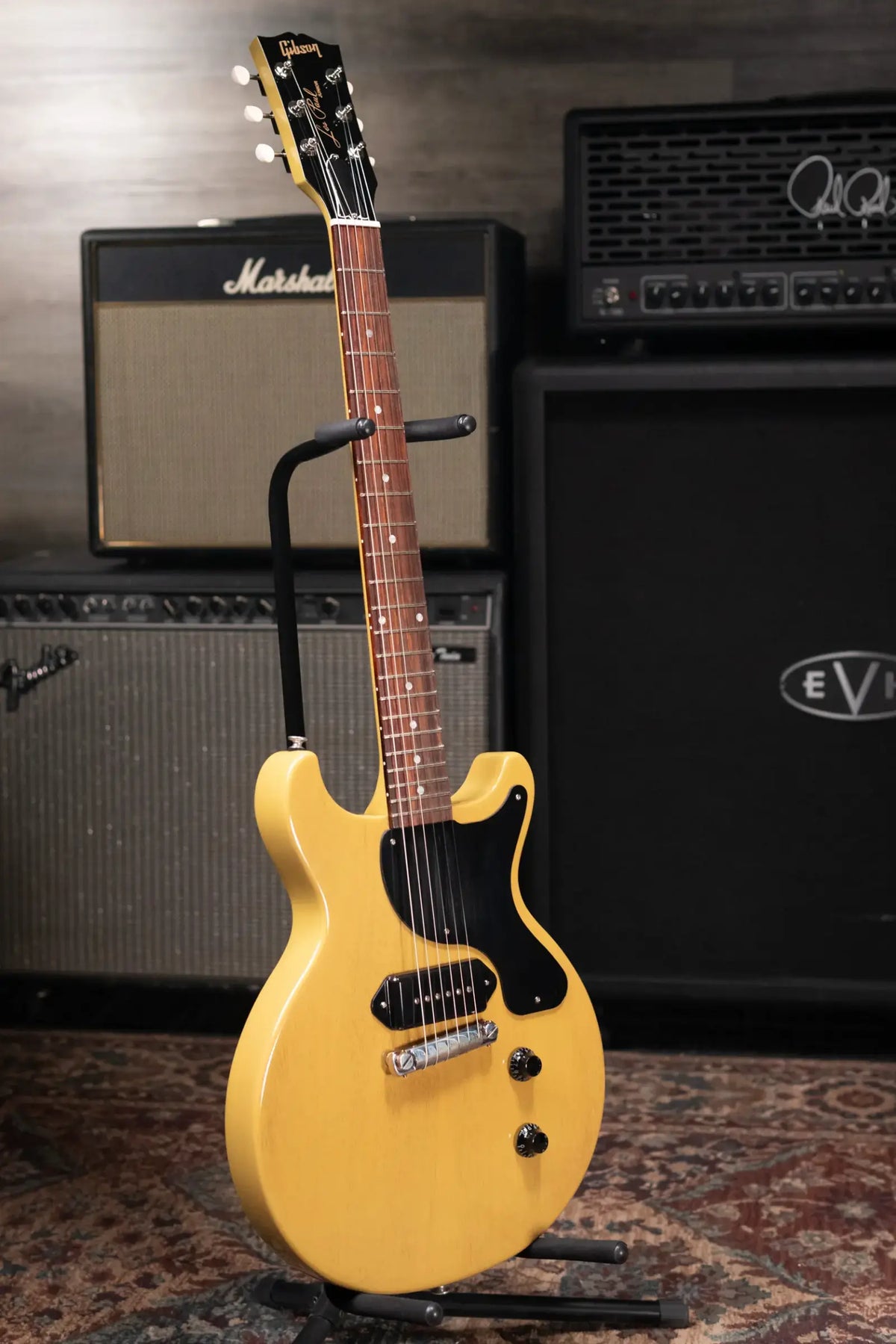 Gibson Les Paul Junior Double Cutaway Electric Guitar - TV Yellow with Hardshell Case - Demo