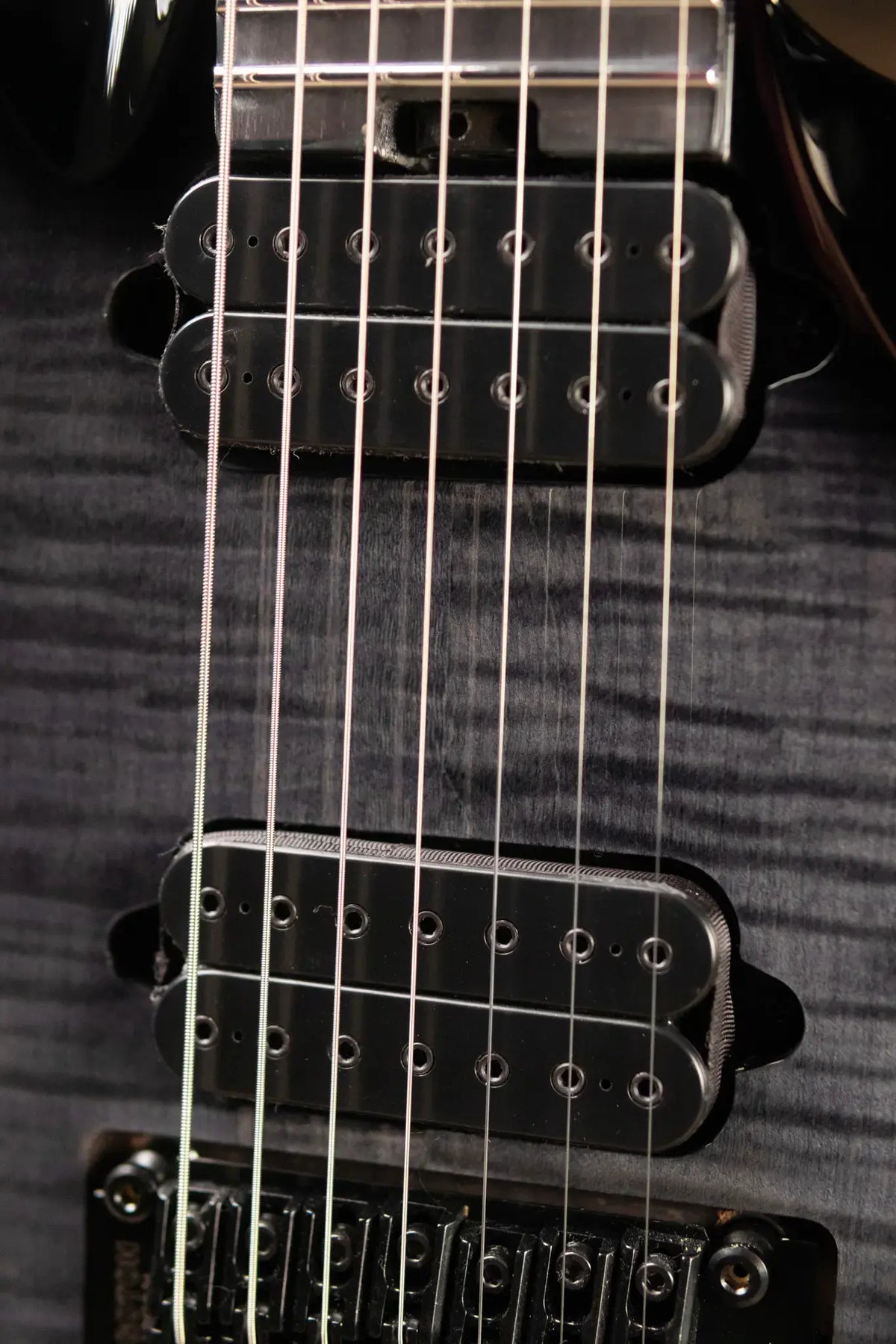 Jackson Pro Plus Series Signature Chris Broderick Soloist 7 String Electric Guitar - Transparent Black with Foam Core Case - Demo