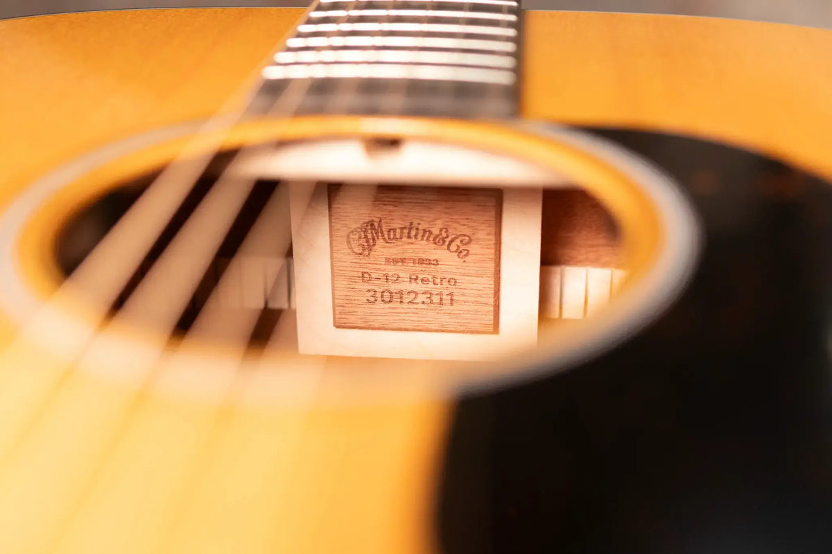 Martin D-12E Retro Dreadnought Acoustic/Electric Guitar - Spruce/Sapele with Gig Bag - Demo