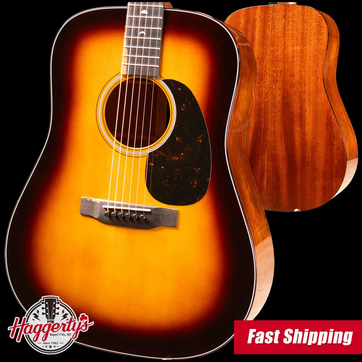 Martin D-18 Molly Tuttle Signature Acoustic Guitar - Vintage Sunburst with Hardshell Case - Demo