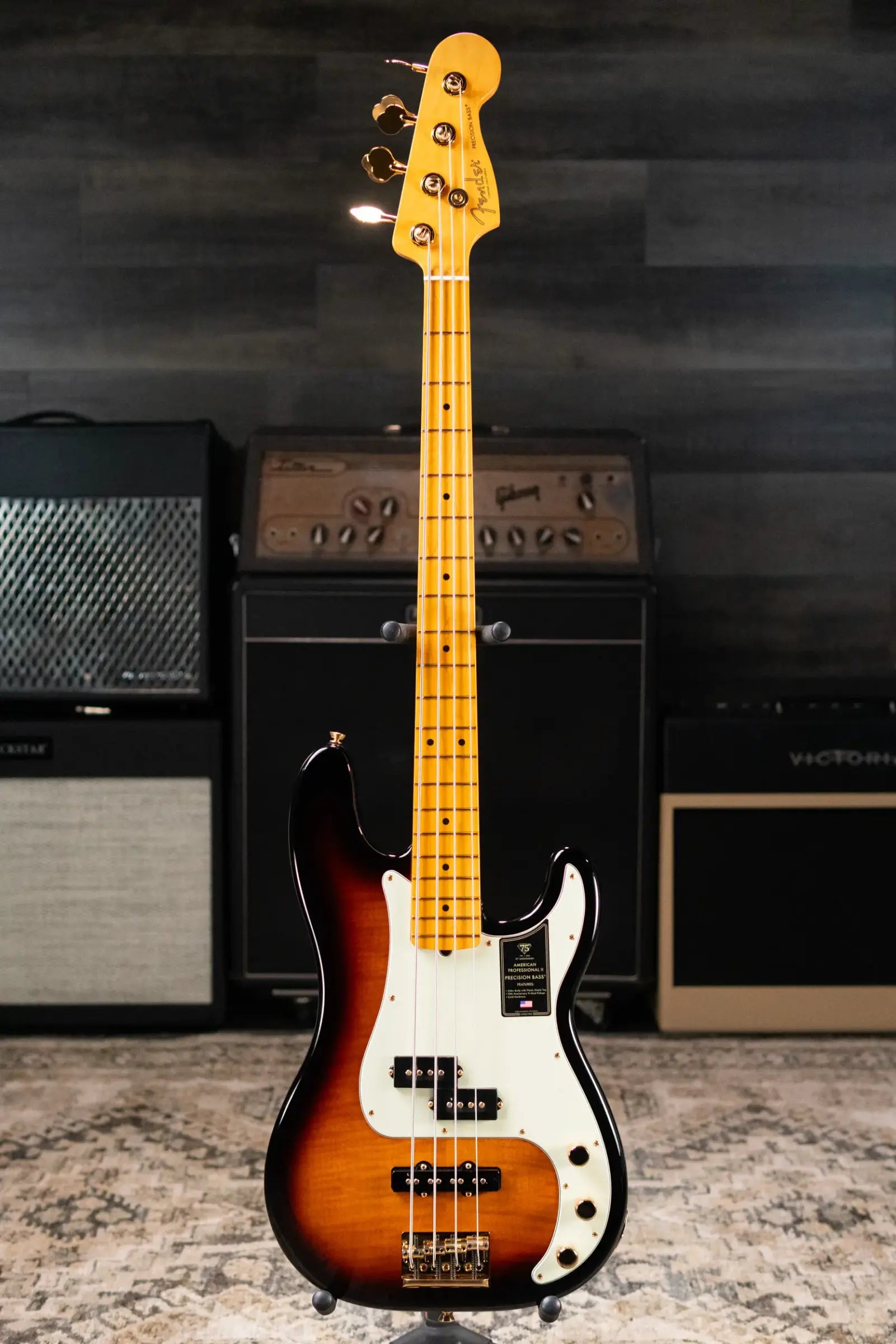 Fender 75th Anniversary American Professional PJ Bass - 2-Color Sunburst with Hardshell Case