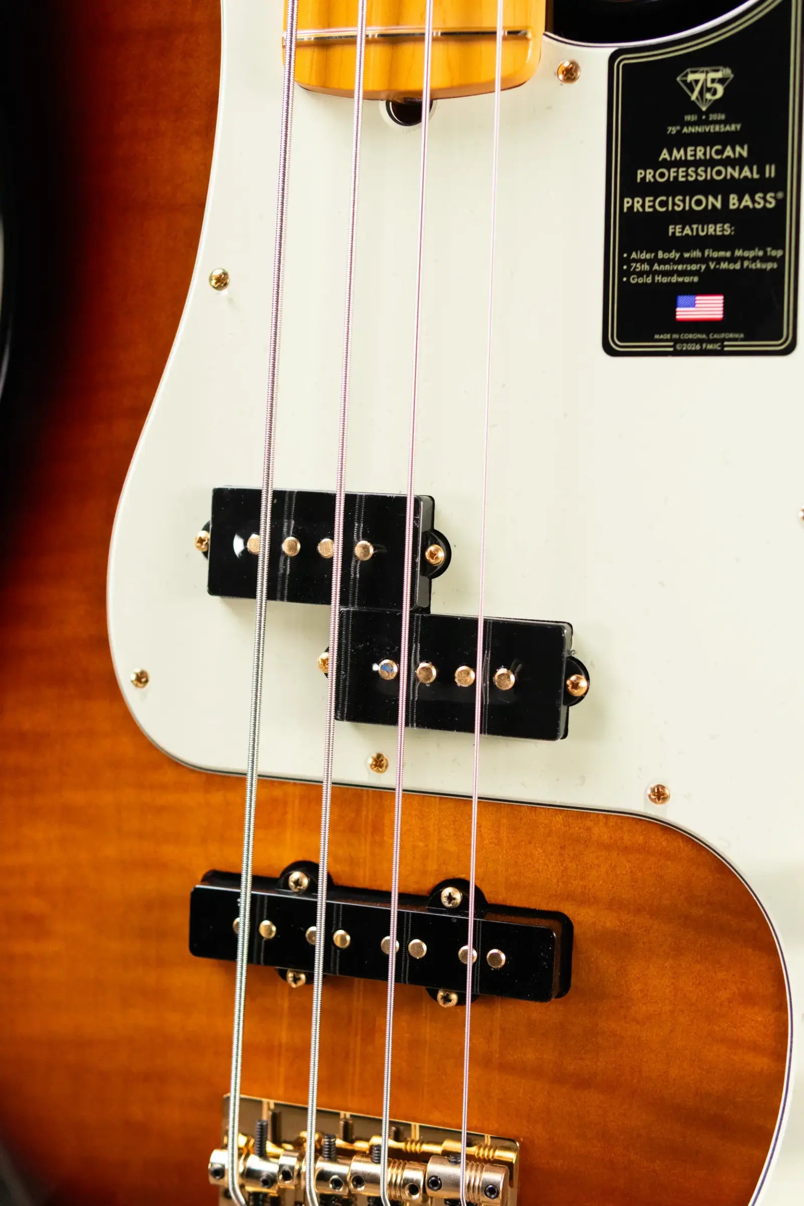Fender 75th Anniversary American Professional PJ Bass - 2-Color Sunburst with Hardshell Case