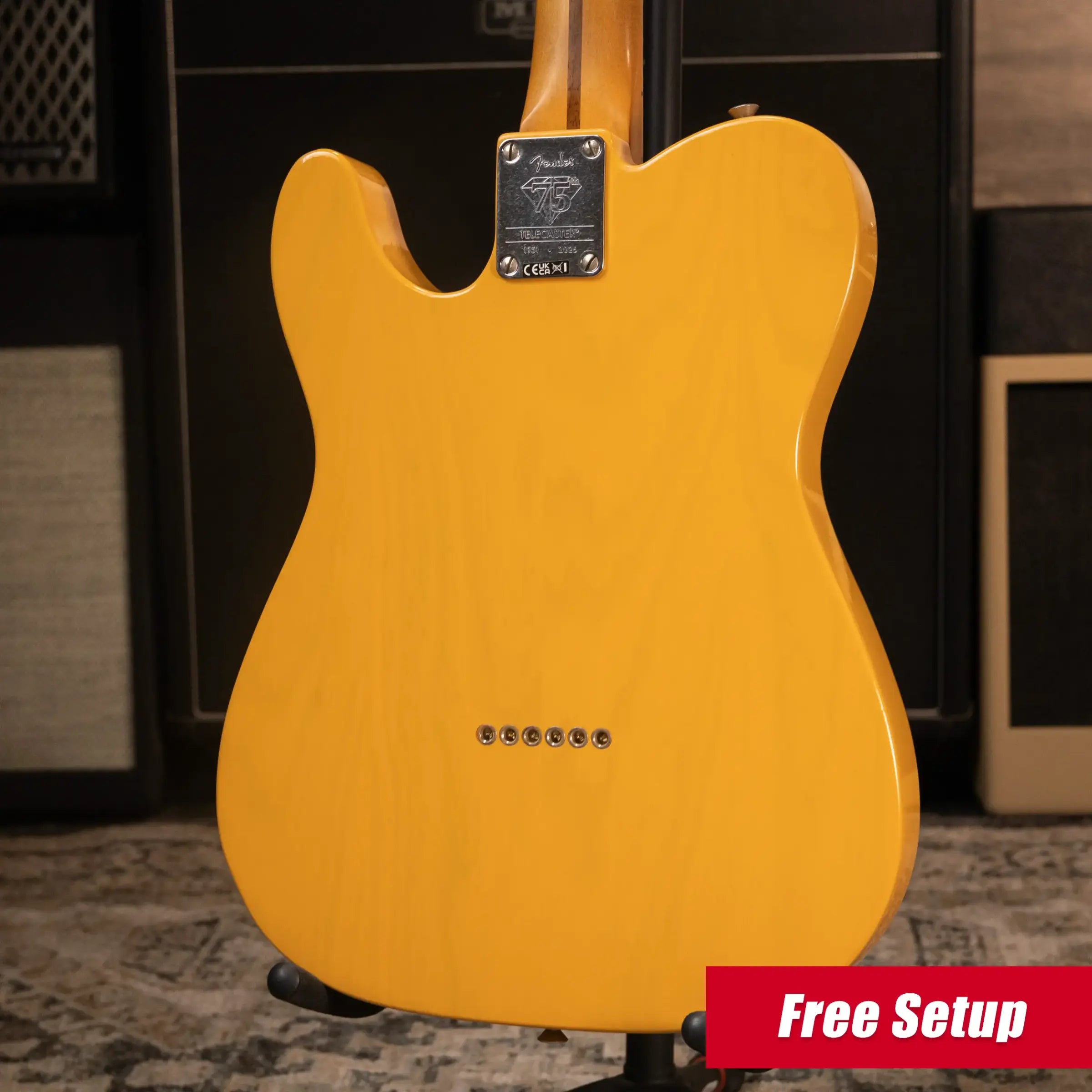 Fender 75th Anniversary Vintera Road Worn 1951 Telecaster Electric Guitar - Butterscotch Blonde with Hardshell Case