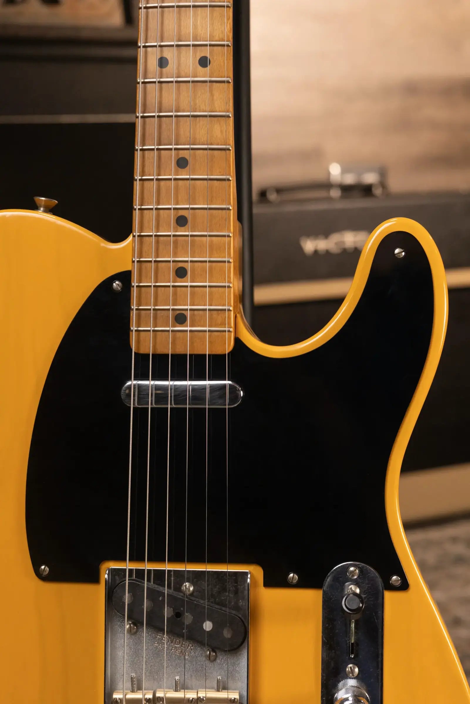 Fender 75th Anniversary Vintera Road Worn 1951 Telecaster Electric Guitar - Butterscotch Blonde with Hardshell Case