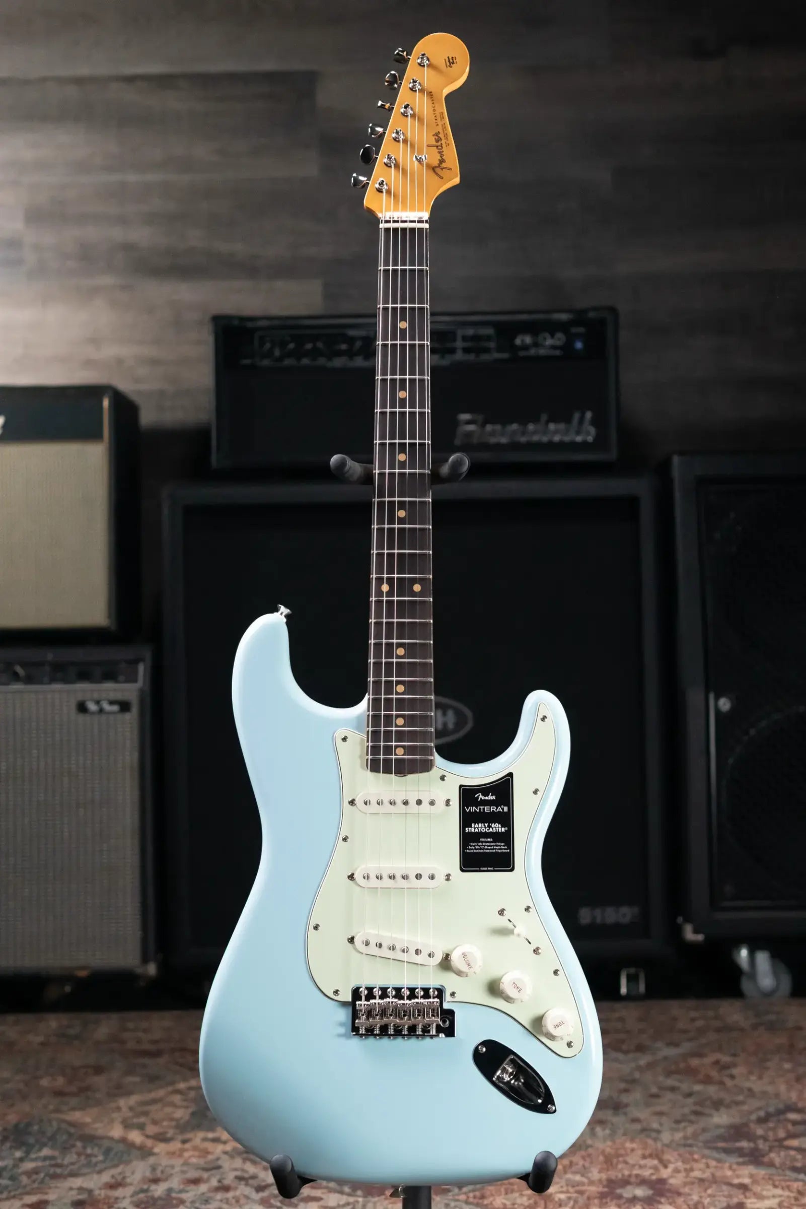Fender Vintera III Early '60s Stratocaster Electric Guitar - Sonic Blue with Gig Bag