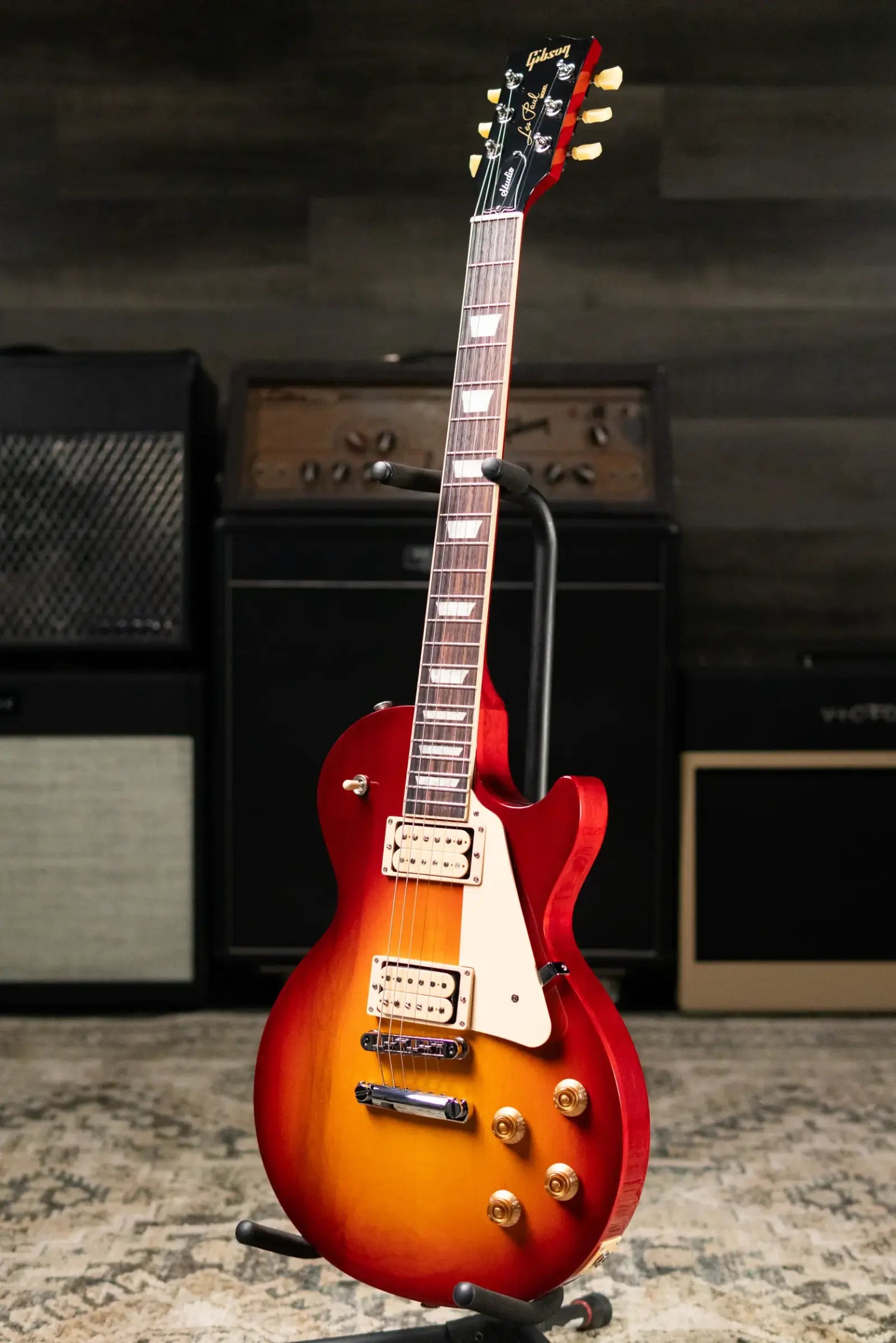 Gibson Les Paul Studio Double Trouble Electric Guitar - Cherry Sunburst with Gig Bag