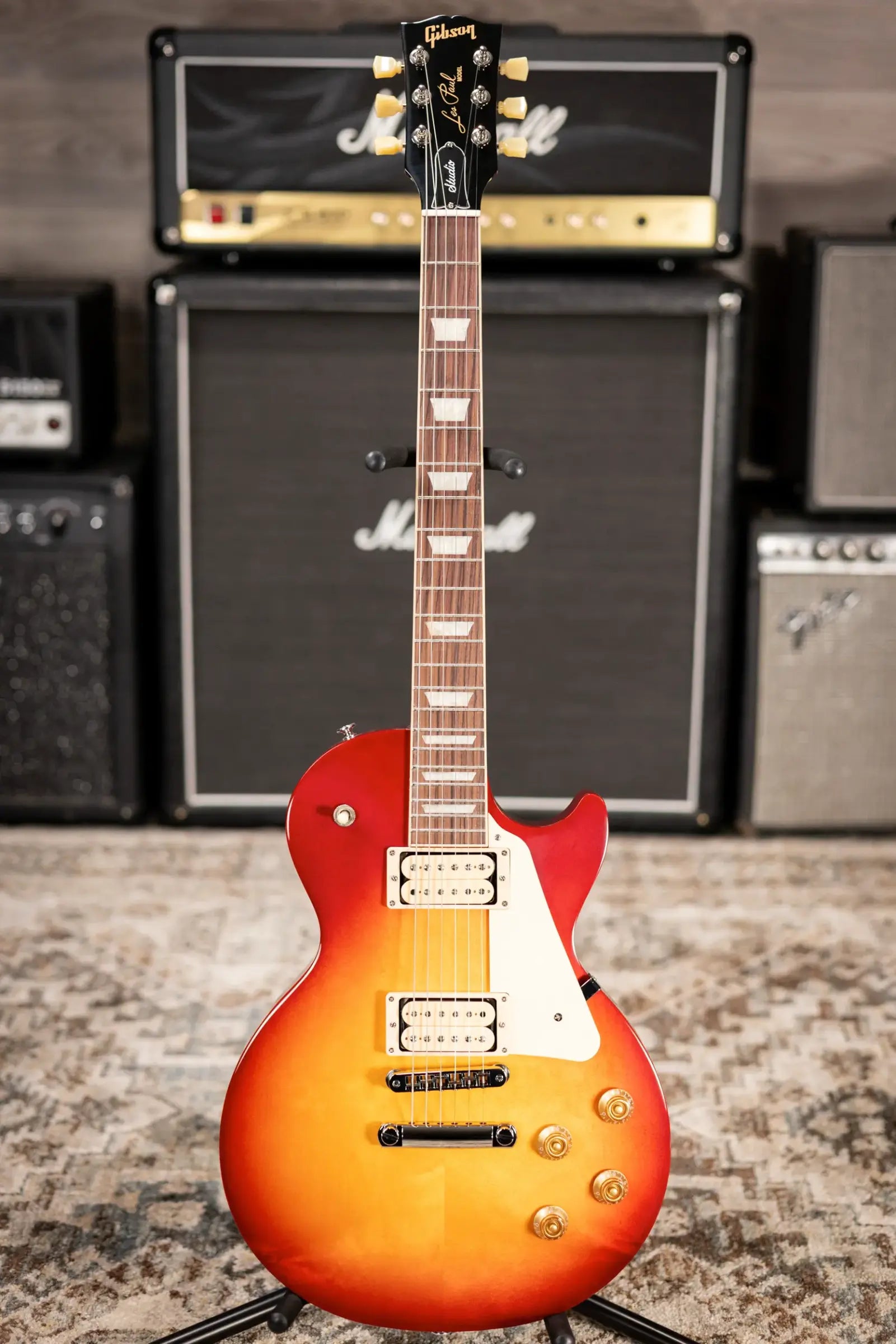 Gibson Les Paul Studio Double Trouble Electric Guitar - Cherry Sunburst with Gig Bag