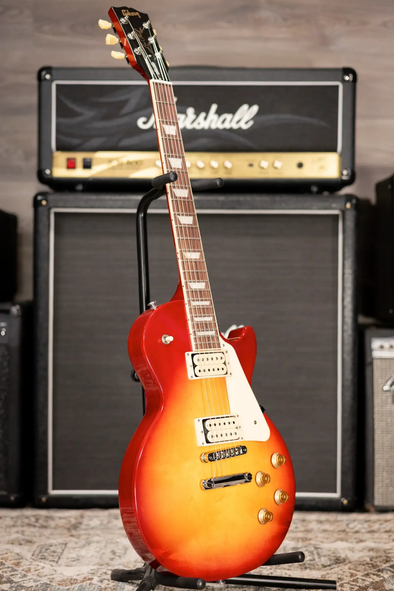 Gibson Les Paul Studio Double Trouble Electric Guitar - Cherry Sunburst with Gig Bag