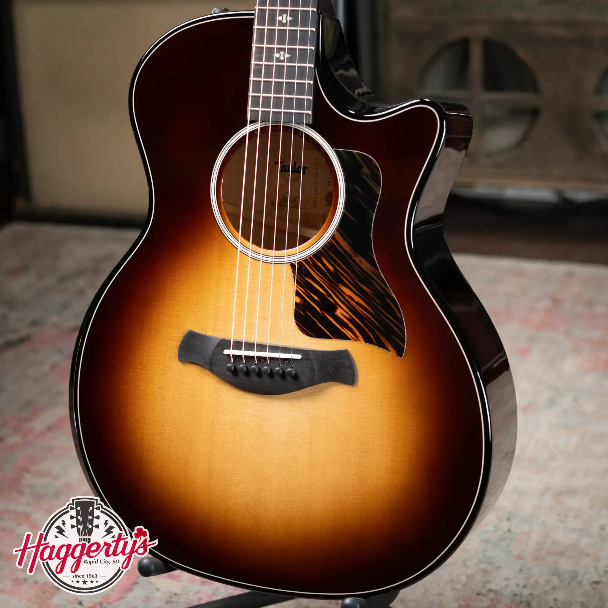 Taylor Builder's Edition 514ce Grand Auditorium Acoustic/Electric Guitar - Kona Burst Top with Hardshell Case - Floor Model