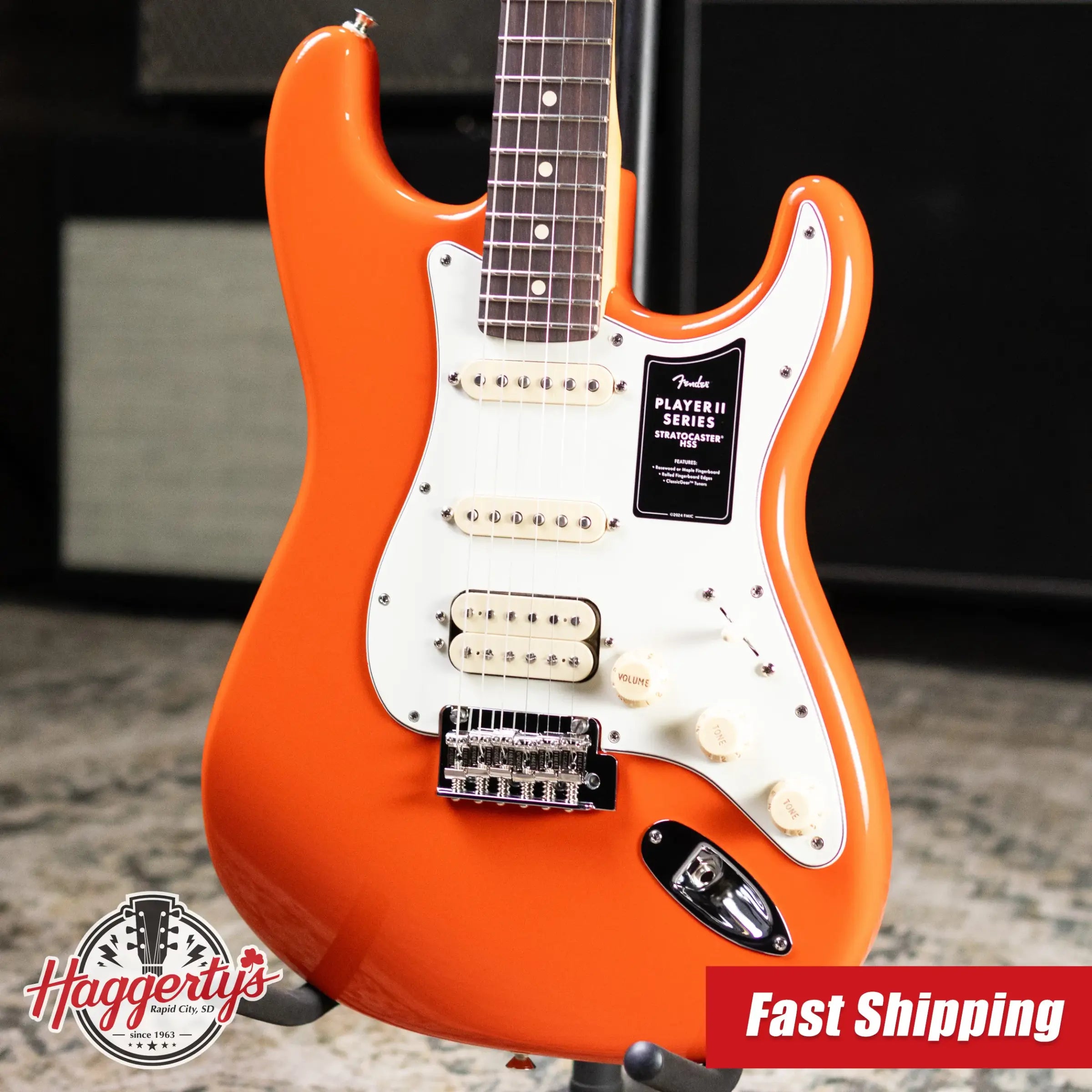 Fender Player II Stratocaster HSS Electric Guitar - Rallye Orange