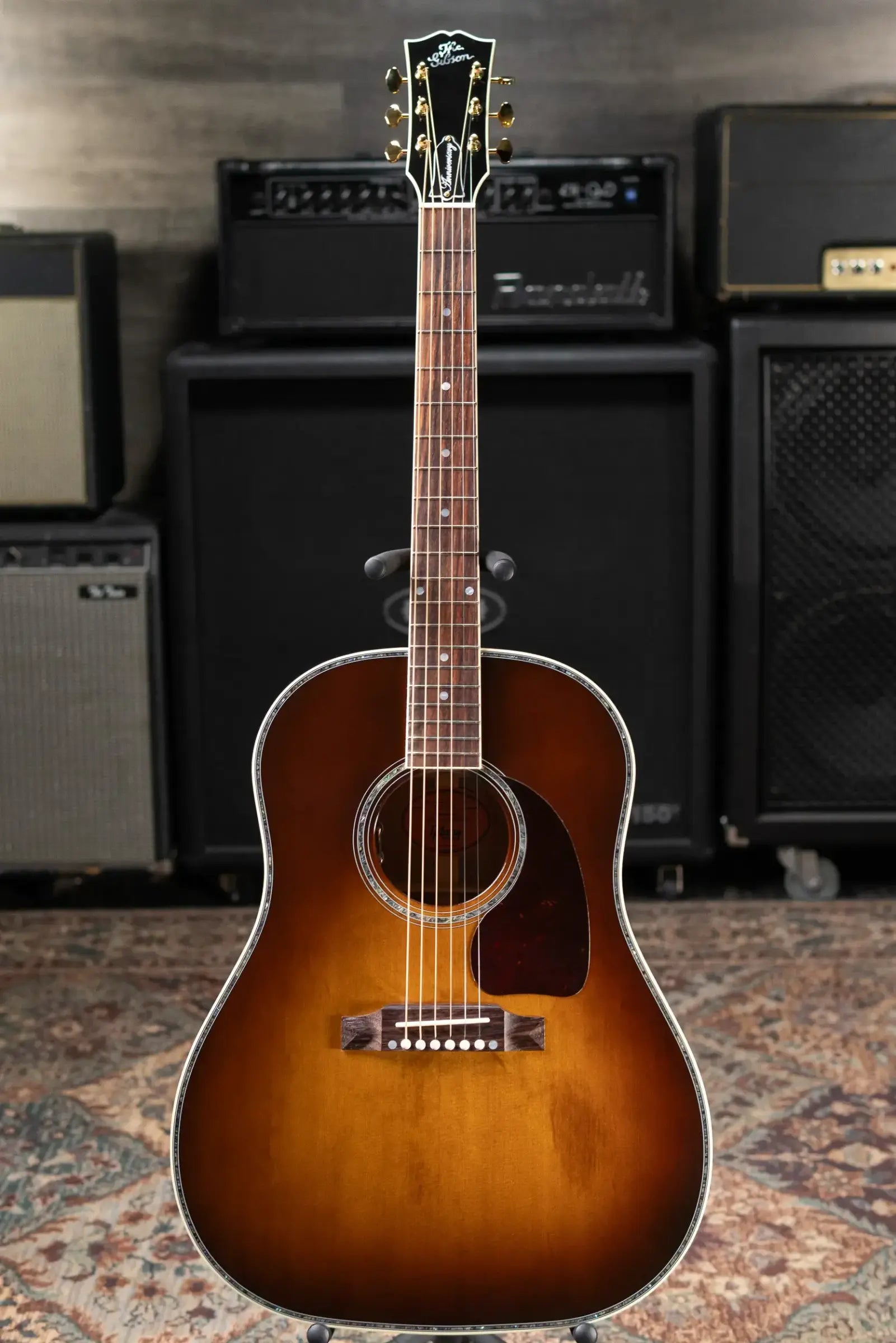 Gibson J-45 Anniversary Limited Edition Acoustic/Electric Guitar - Cremona Burst with Hardshell Case
