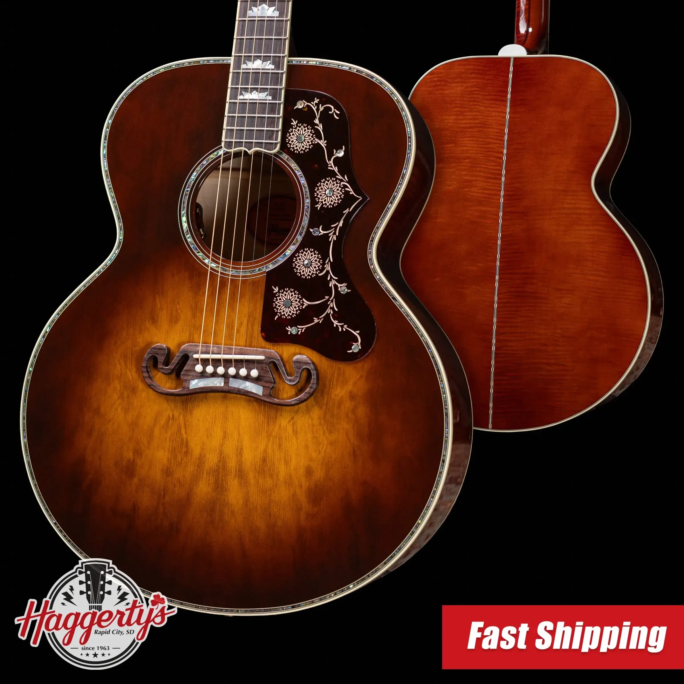 Gibson SJ-200 Anniversary Limited Edition Acoustic/Electric Guitar - Cremona Burst with Hardshell Case