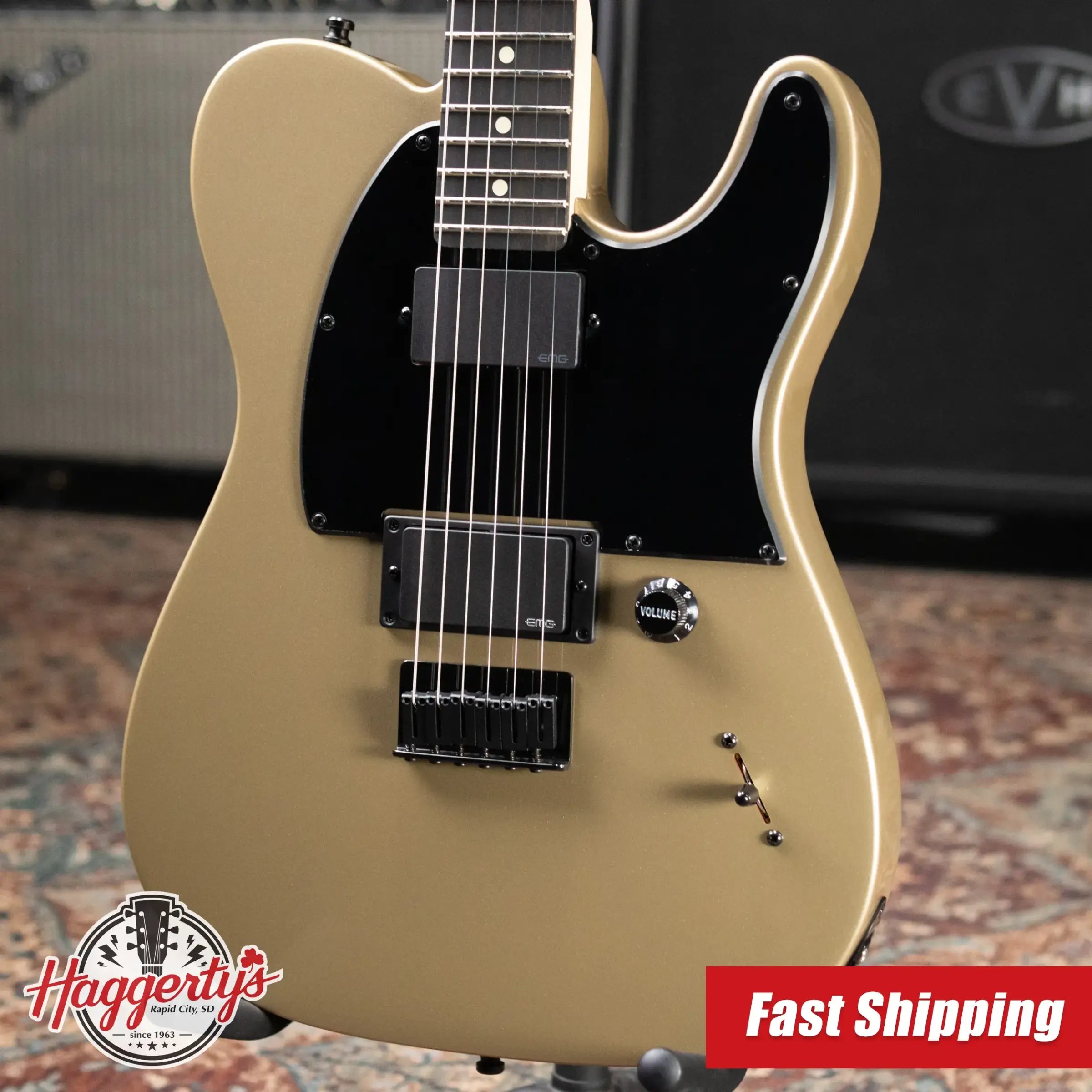 Fender Limited Edition Jim Root Telecaster Electric Guitar - Shoreline Gold with Hardshell Case