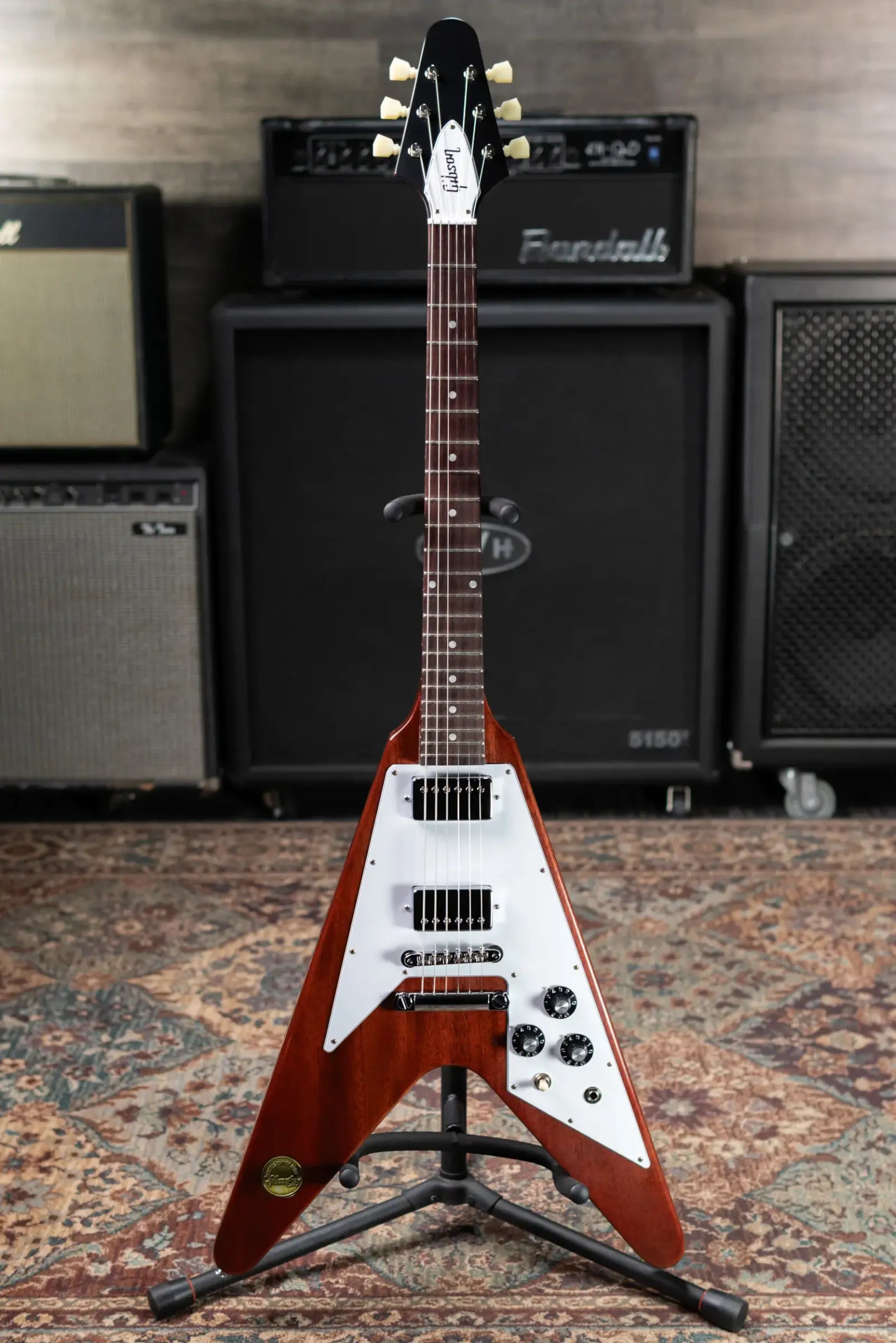 Gibson Custom Shop 1971 Flying V Medallion Reissue Electric Guitar - Medallion Cherry with Hardshell Case